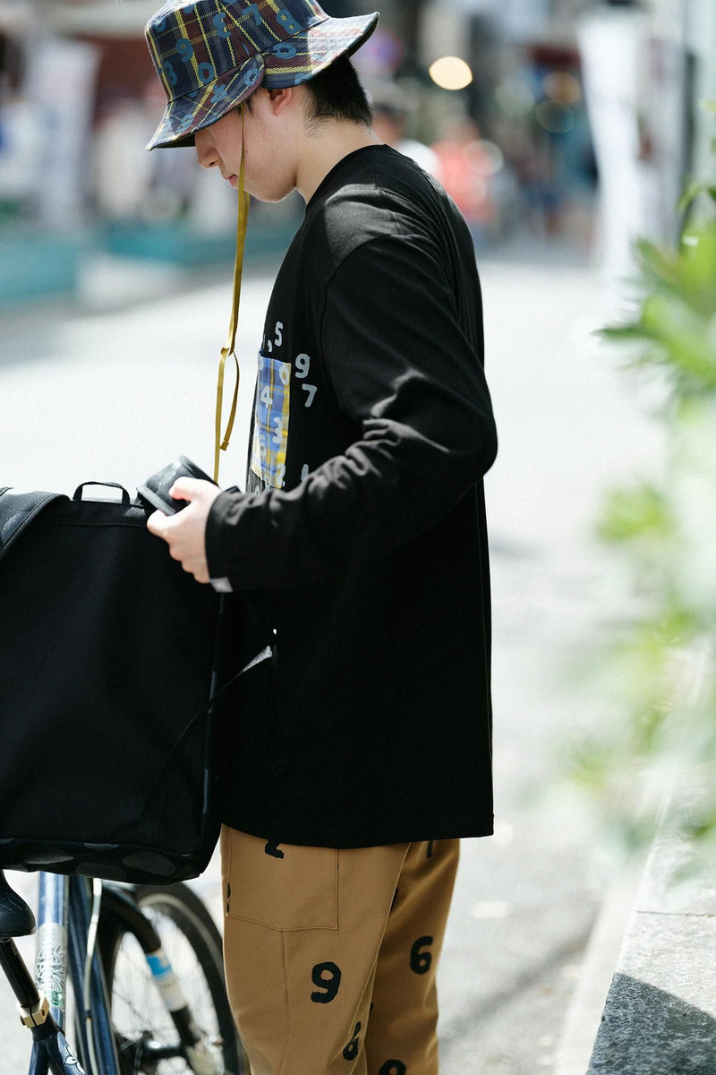 긴 소매 포켓 T셔츠