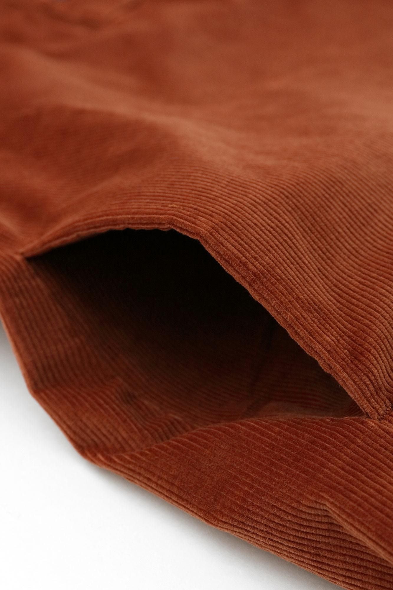 Stretch Corduroy BIKE One-piece Dress／Raw Sienna