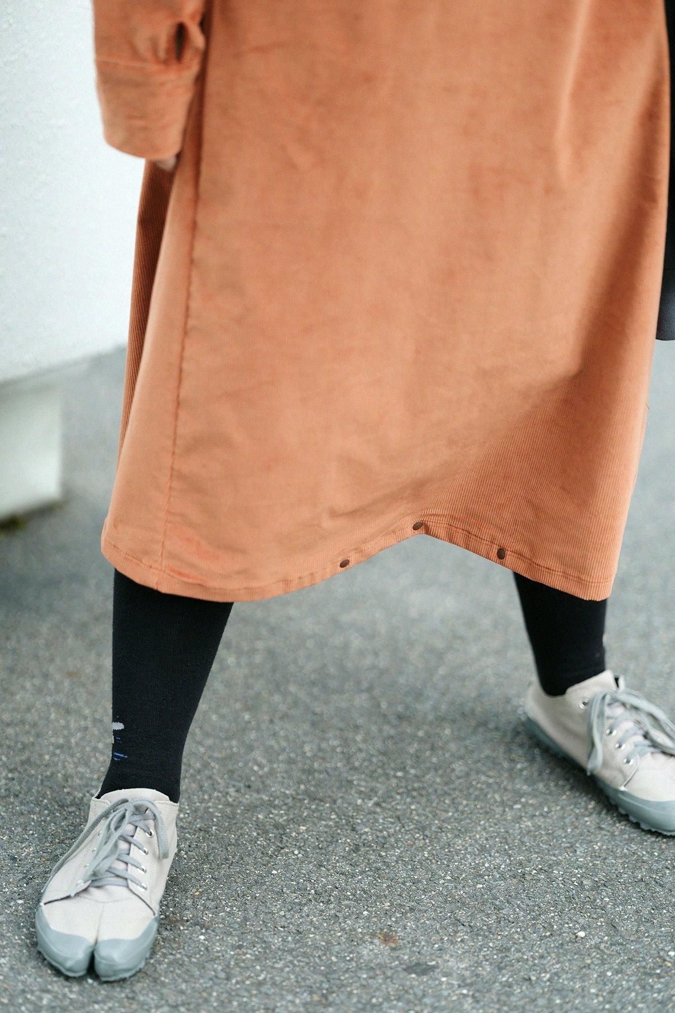 Stretch Corduroy BIKE One-piece Dress／Raw Sienna