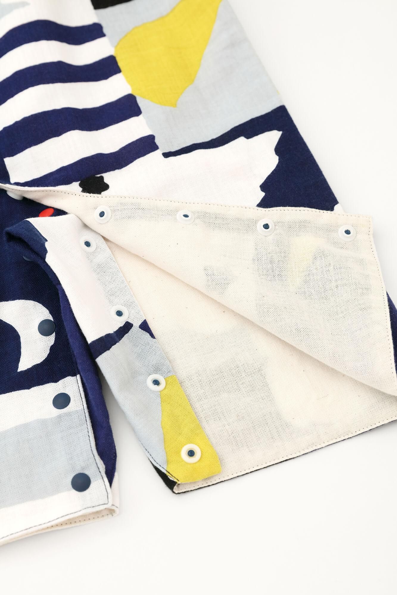 ●伊勢木棉 嬰兒包屁衣午夜附裡襯／月與星