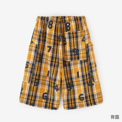 【net限定】ヘビーツイルチェック BIKEショーツ／イエロー×SO-SU-U