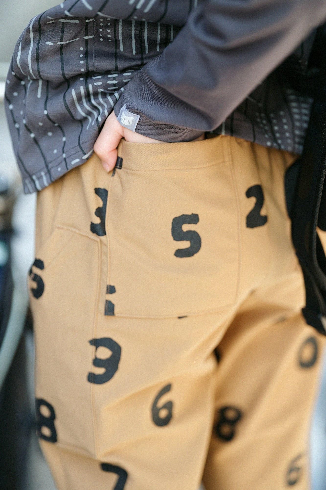 Fleece Brushed Lining Jersey BIKE Pants / Yellow Ocher×SO-SU-U