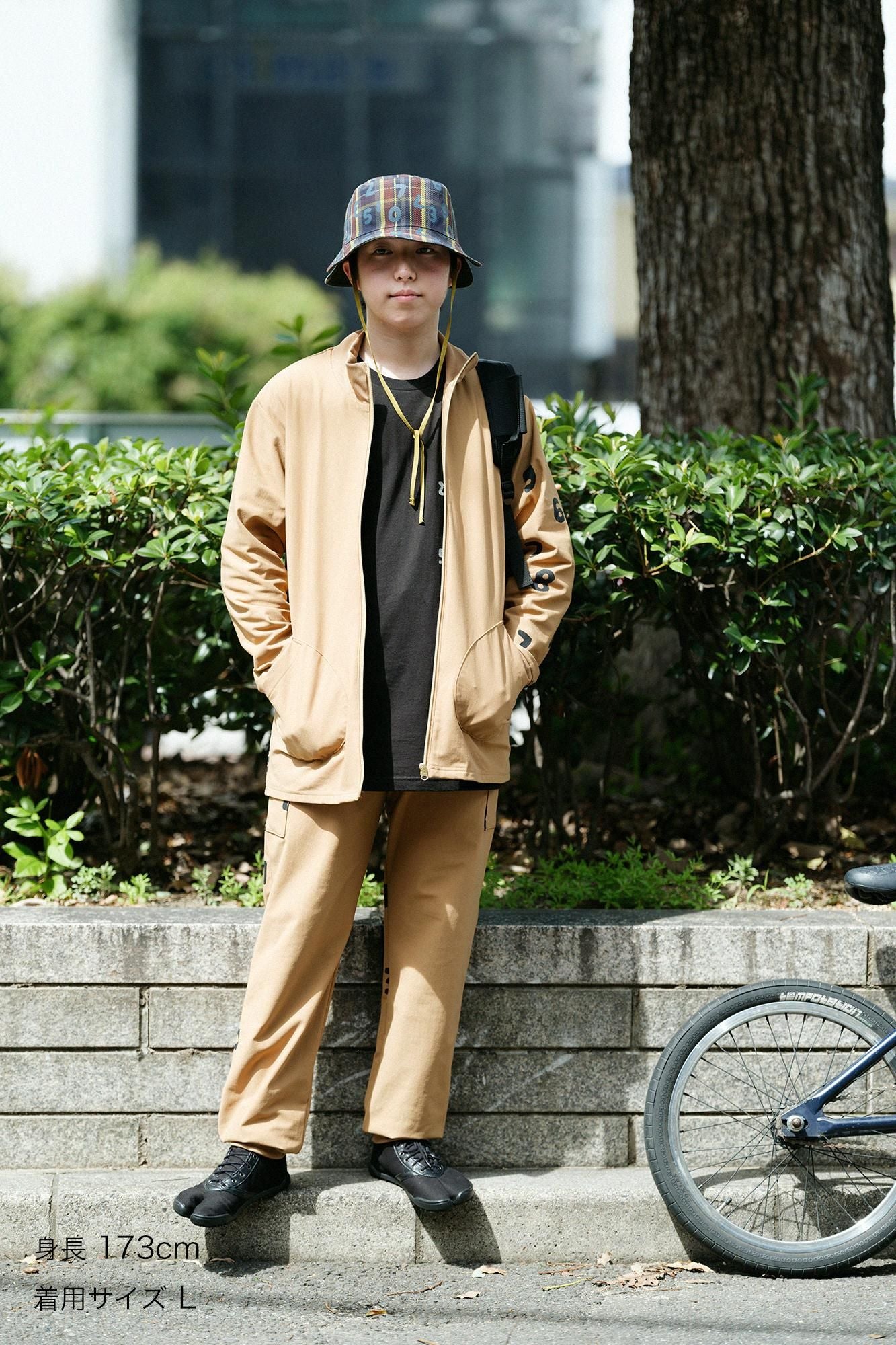 Fleece Brushed LiningJersey ZIP UP BIKE Blouson／deYellow ocher×SO-SU-U