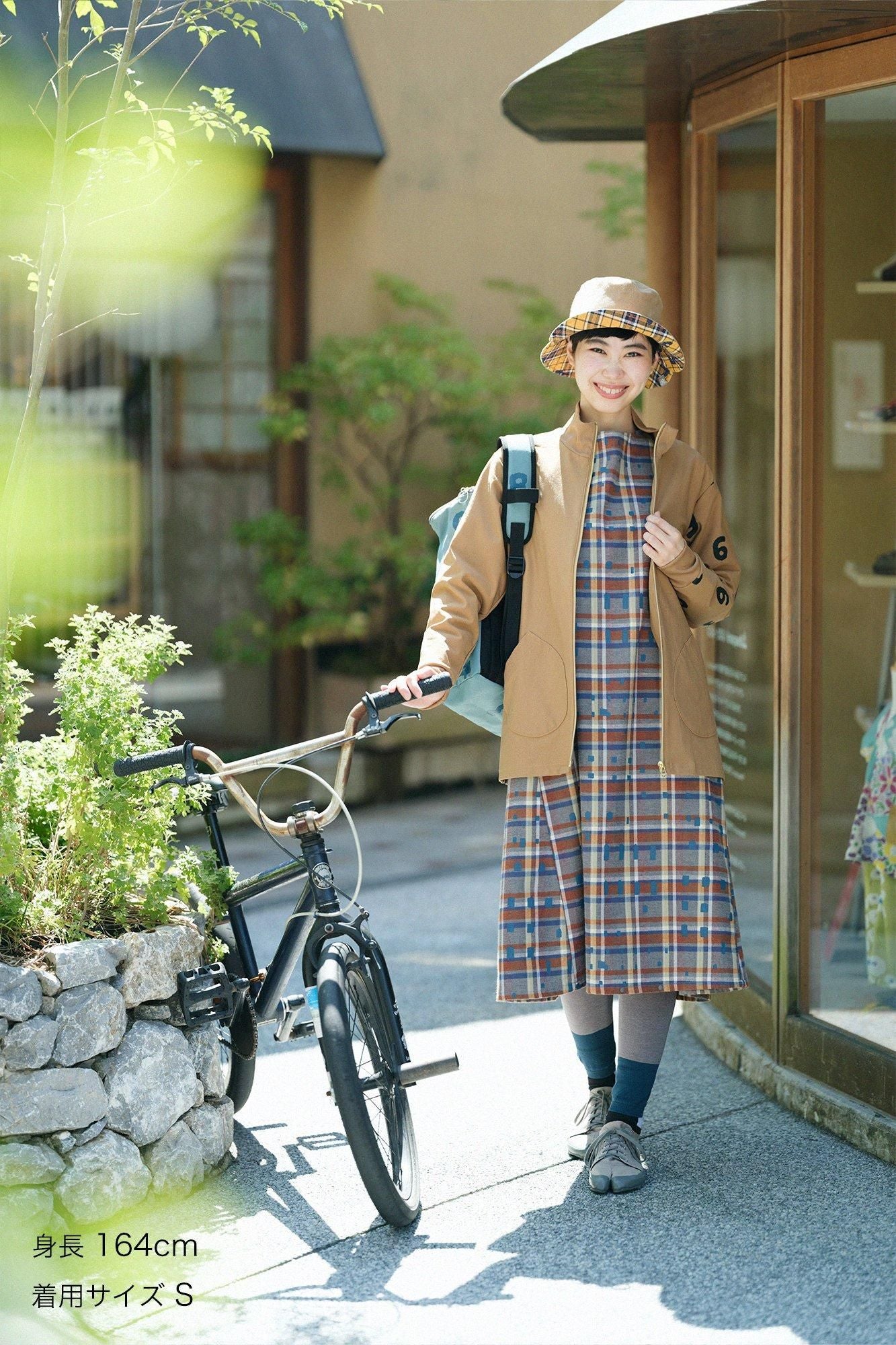 Fleece Brushed LiningJersey ZIP UP BIKE Blouson／deYellow ocher×SO-SU-U