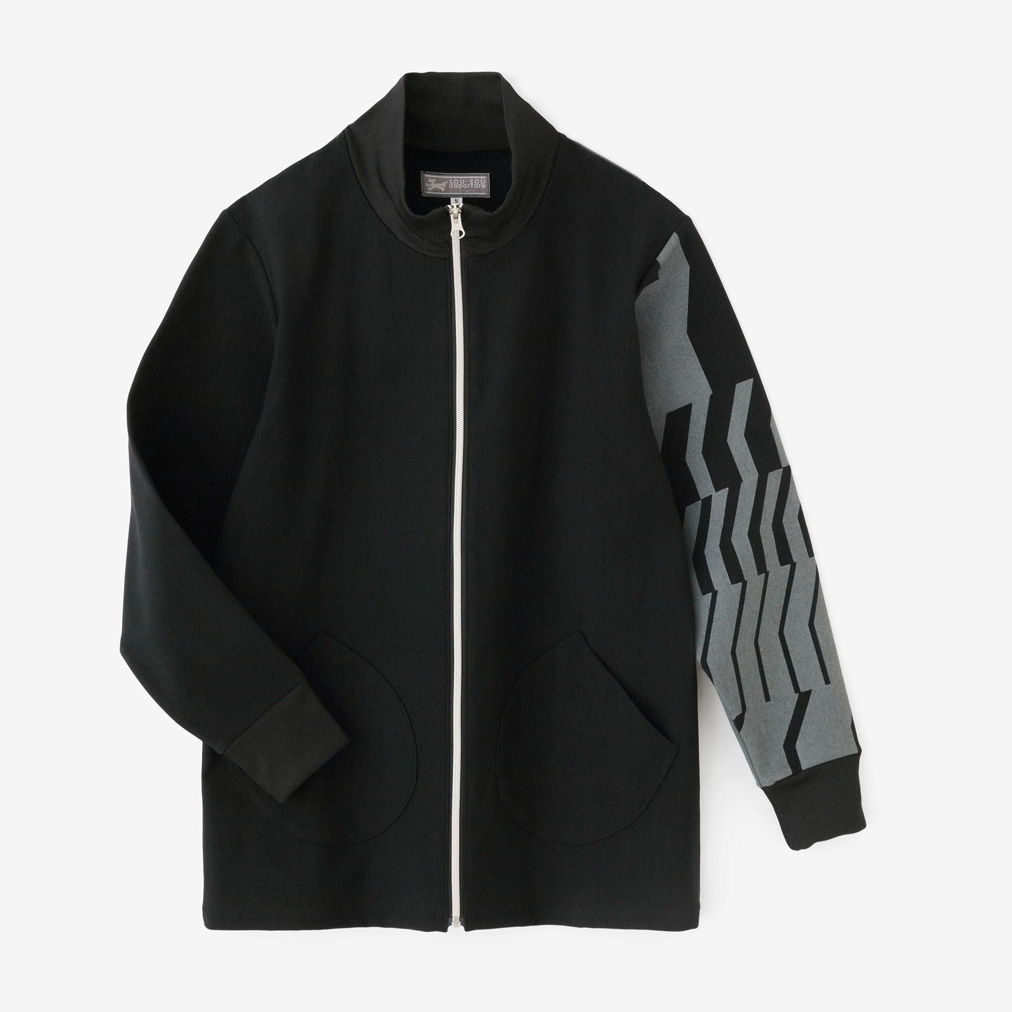 [仅网] 拉绒衬里针织衫 ZIP UP BIKE 夹克衫/黑色 x dandan