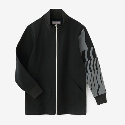 [仅网] 拉绒衬里针织衫 ZIP UP BIKE 夹克衫/黑色 x dandan