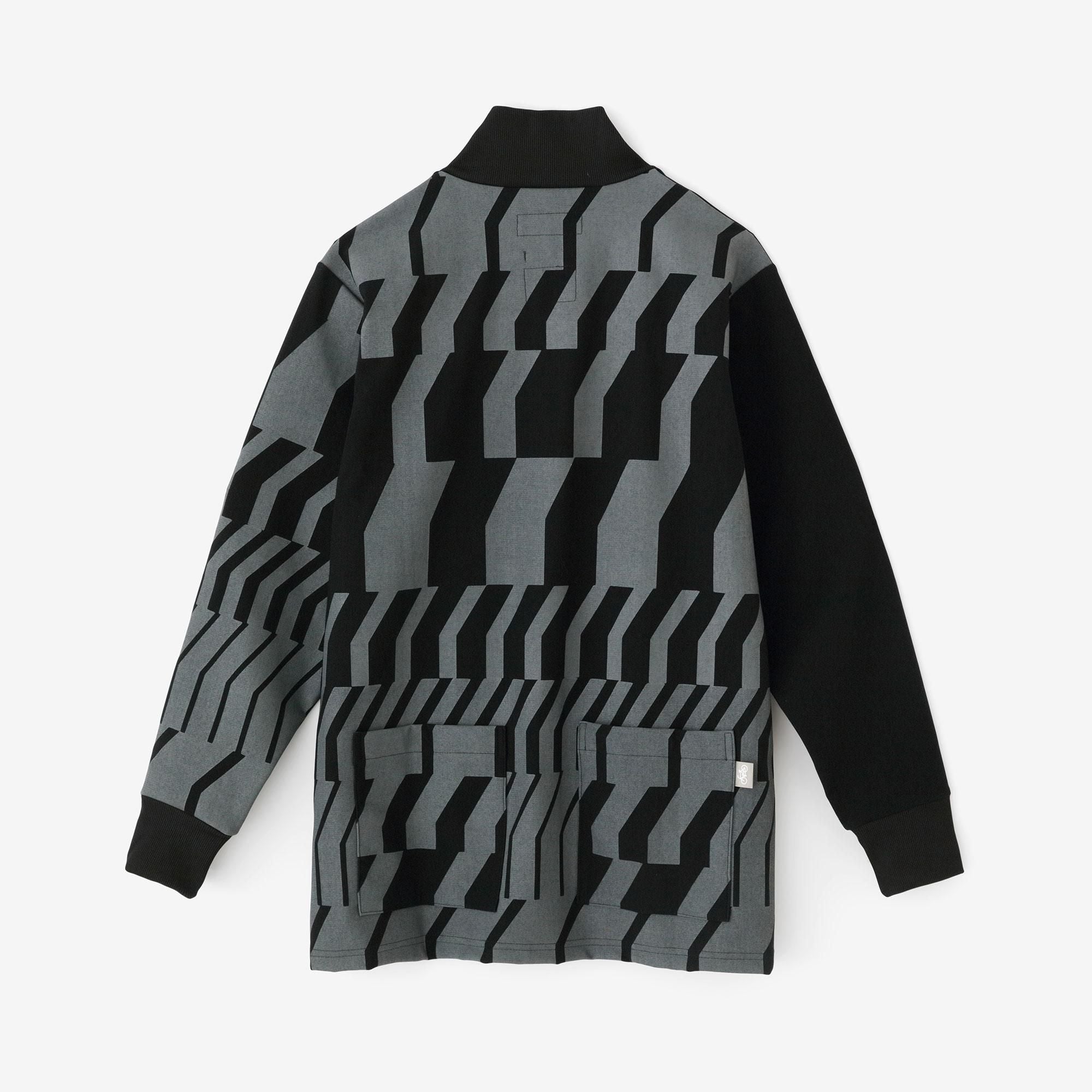 [仅网] 拉绒衬里针织衫 ZIP UP BIKE 夹克衫/黑色 x dandan