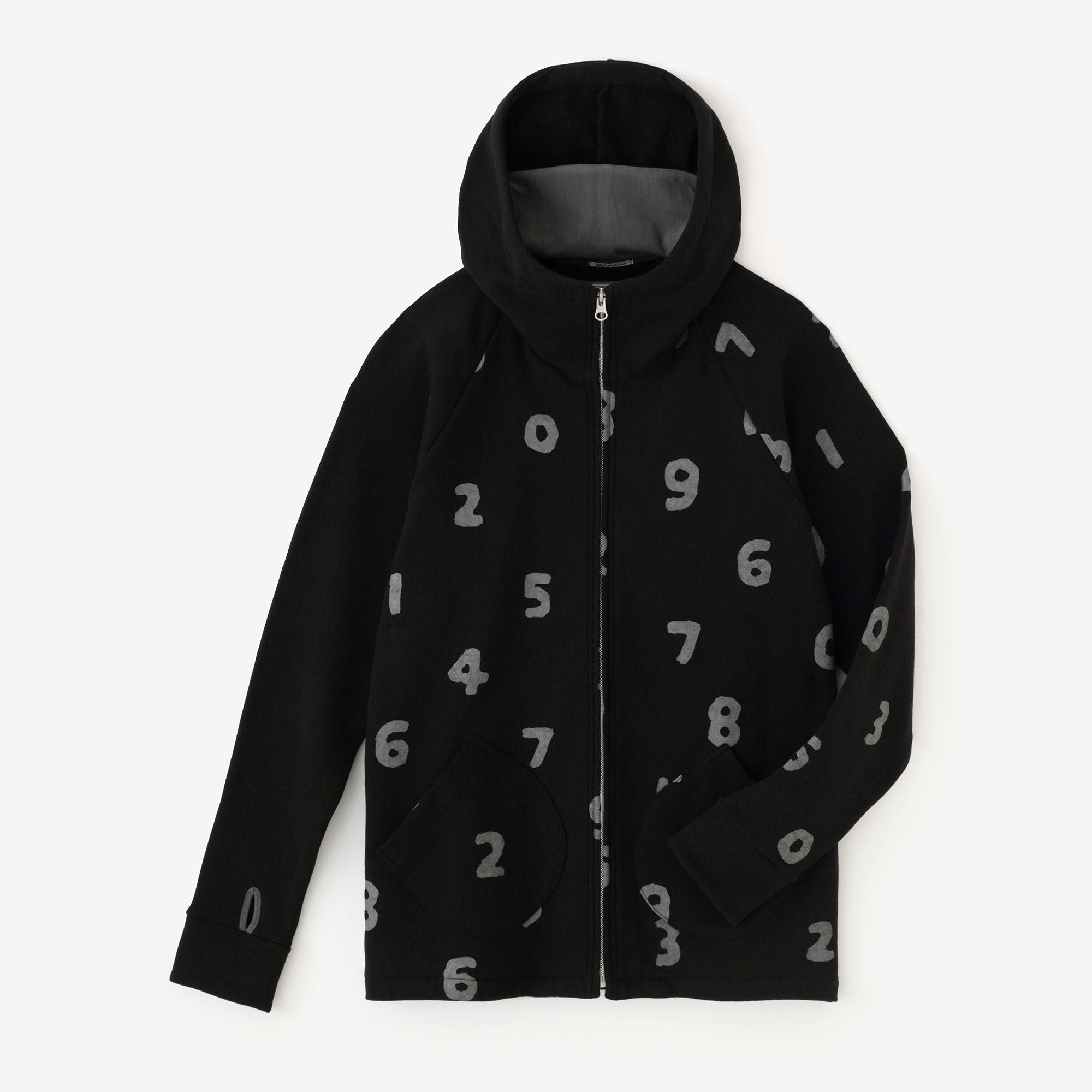 【net限定】裏毛 BIKEパーカー／SO-SU-Uと余白（よはく） 濡羽色（ぬればいろ）×濃灰（こいはい）