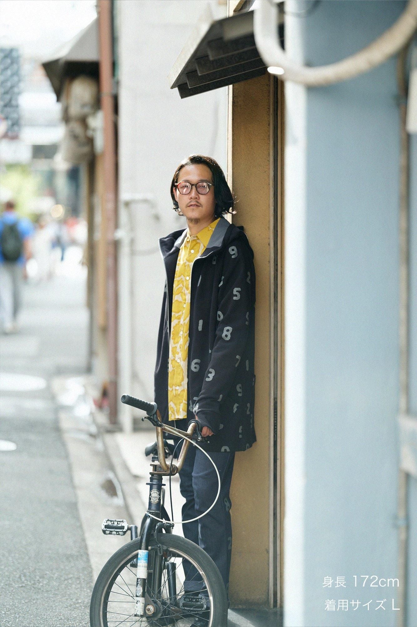 內抓毛BIKE 連帽外套/ SO-SU-U十數和留白黑色×深灰色