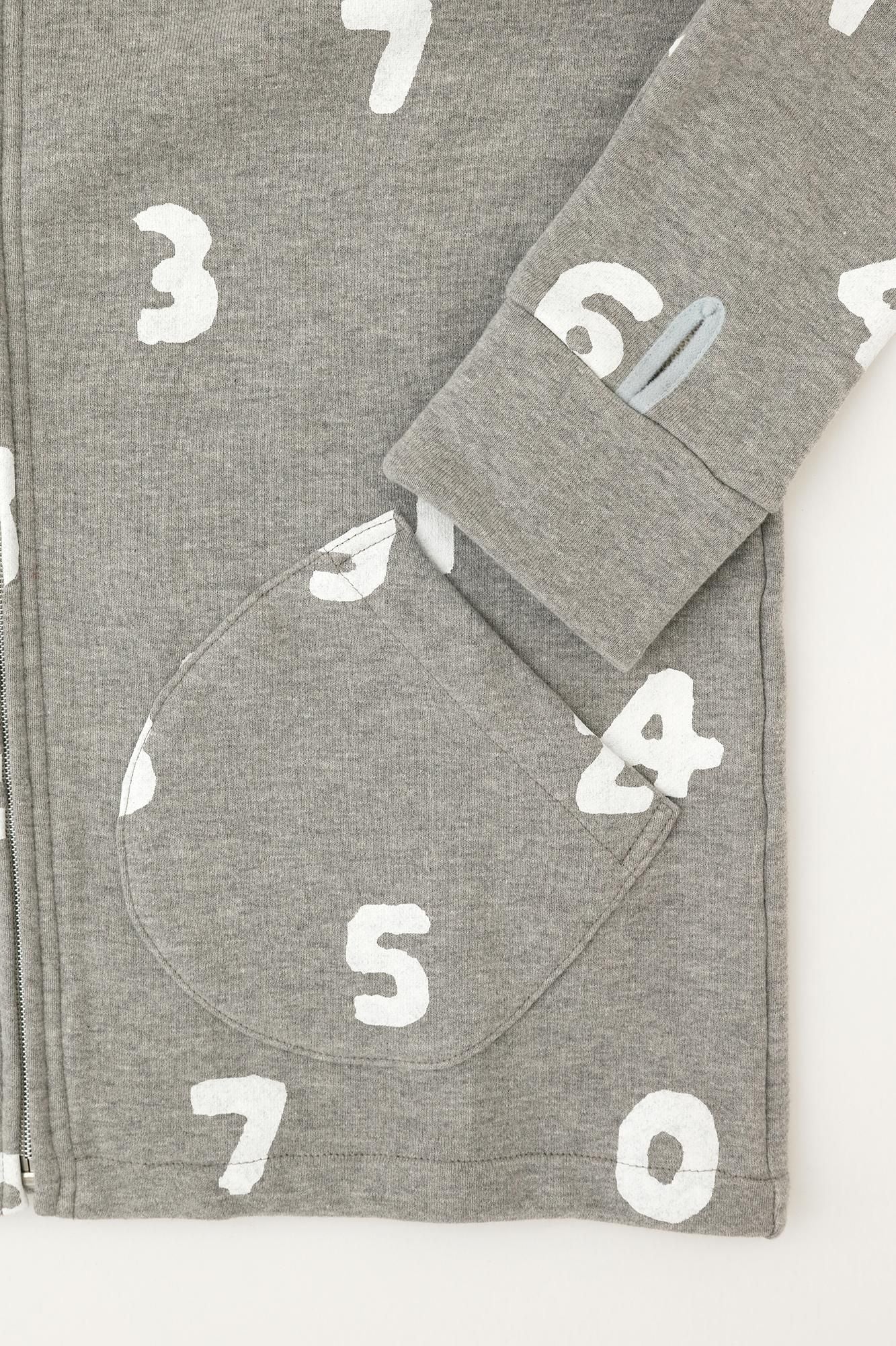 內抓毛BIKE 連帽外套/ SO-SU-U十數和留白灰色