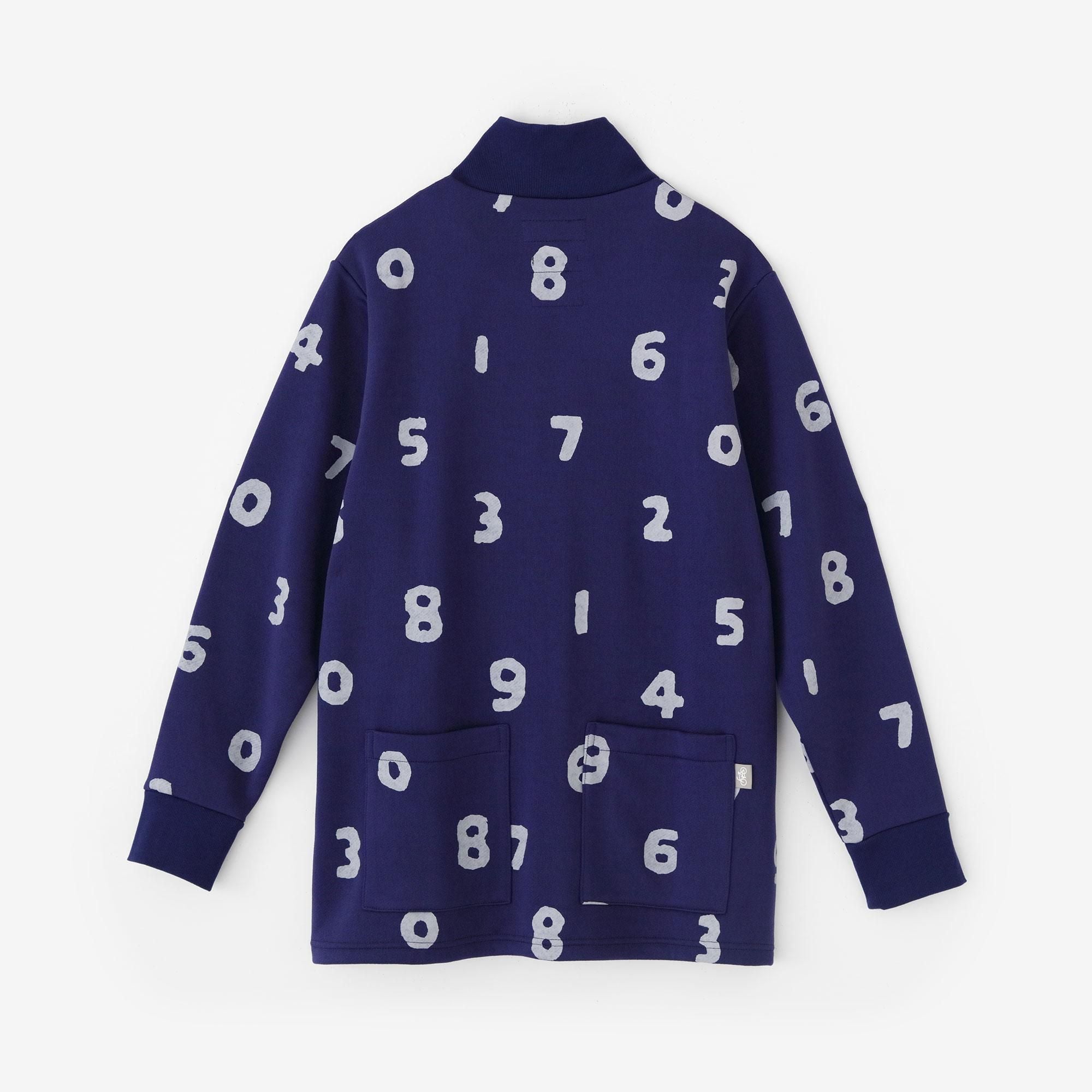 net限定】裏毛 ZIP UP BIKEブルゾン／SO-SU-U 紺青（こんじょういろ）