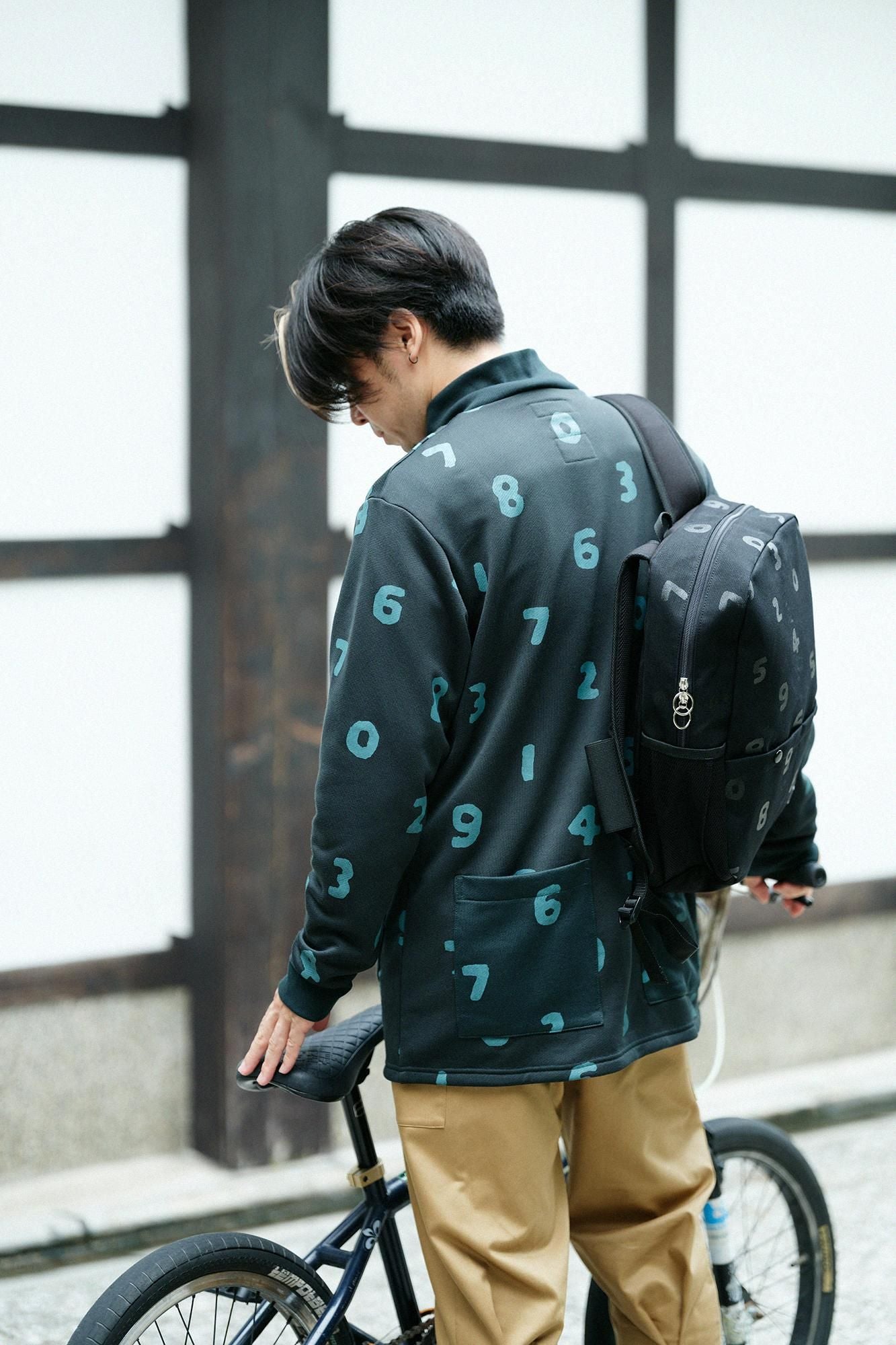 [仅在线]羊毛拉链自行车布鲁森/so-su-u深绿色