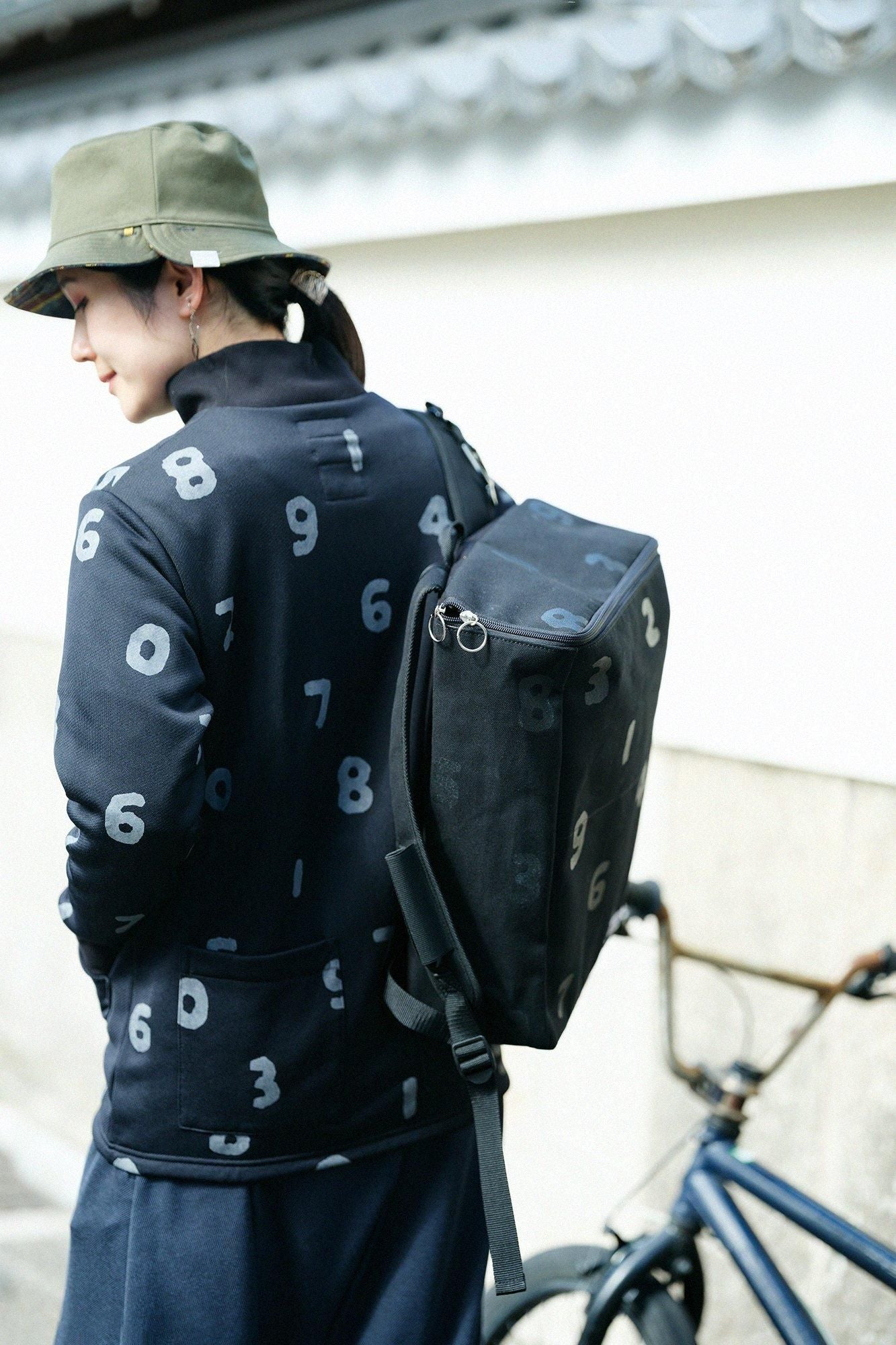 【net limited】Fleece ZIP UP BIKE Blouson／SO-SU-U Black