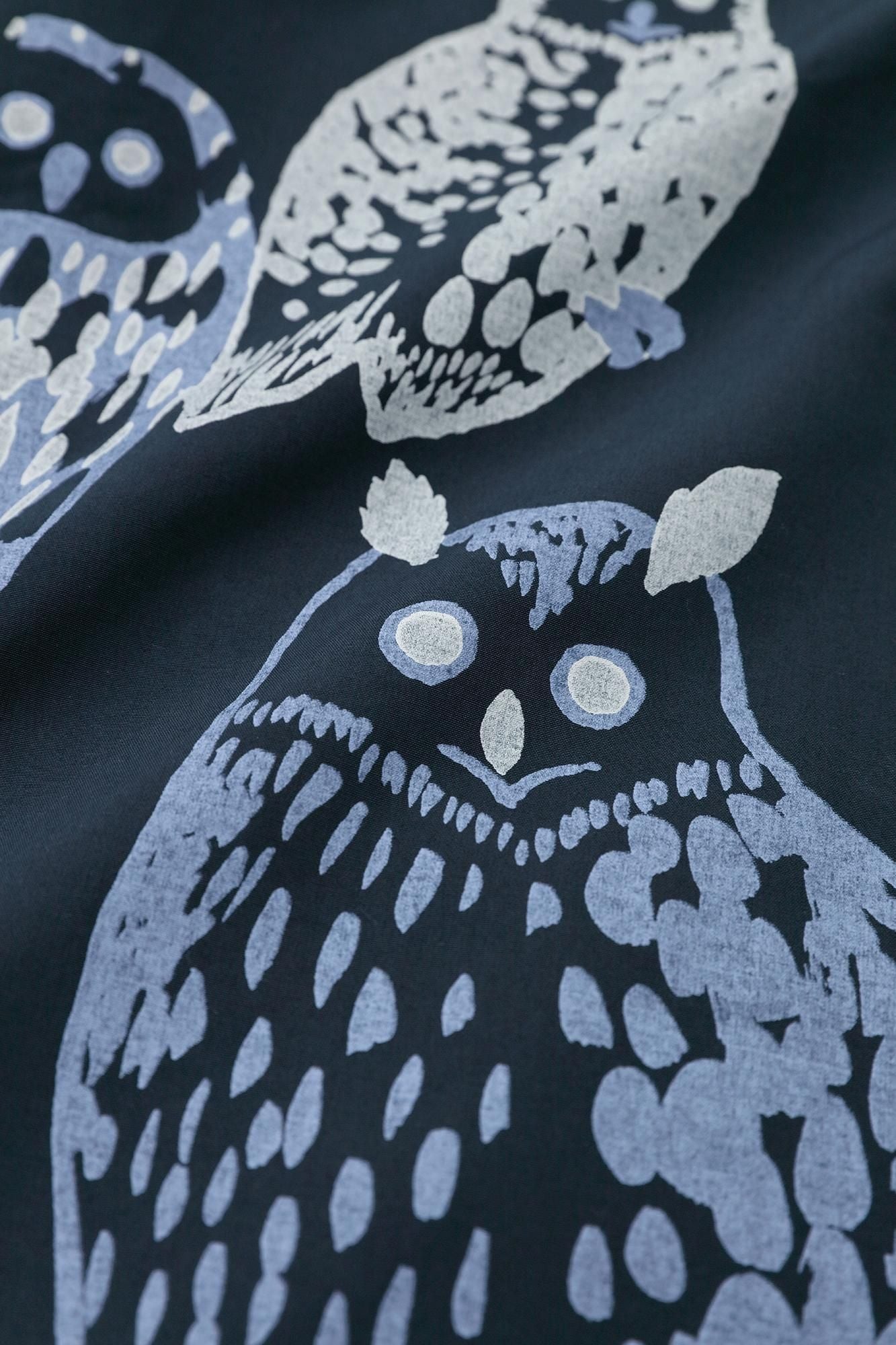 【online한정】웨더 클로스 스탠드칼라 롱코트／올빼미 짙은 남색