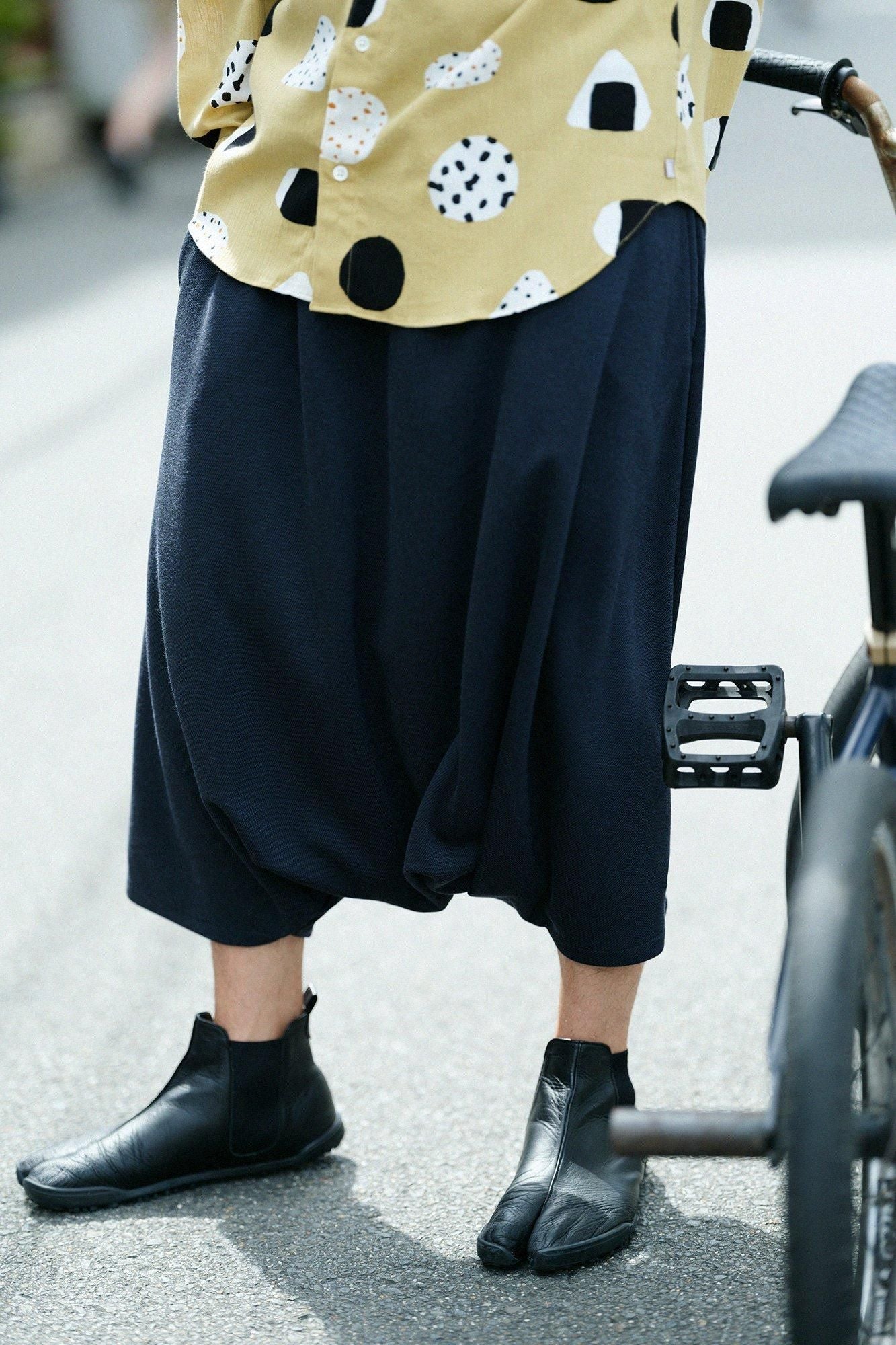 Soft Thermo(R) Kersey粗織布大文字山 飛鼠褲/藍黑色