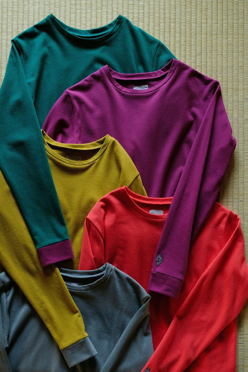 T-shirt mini polaire bicolore manches longues