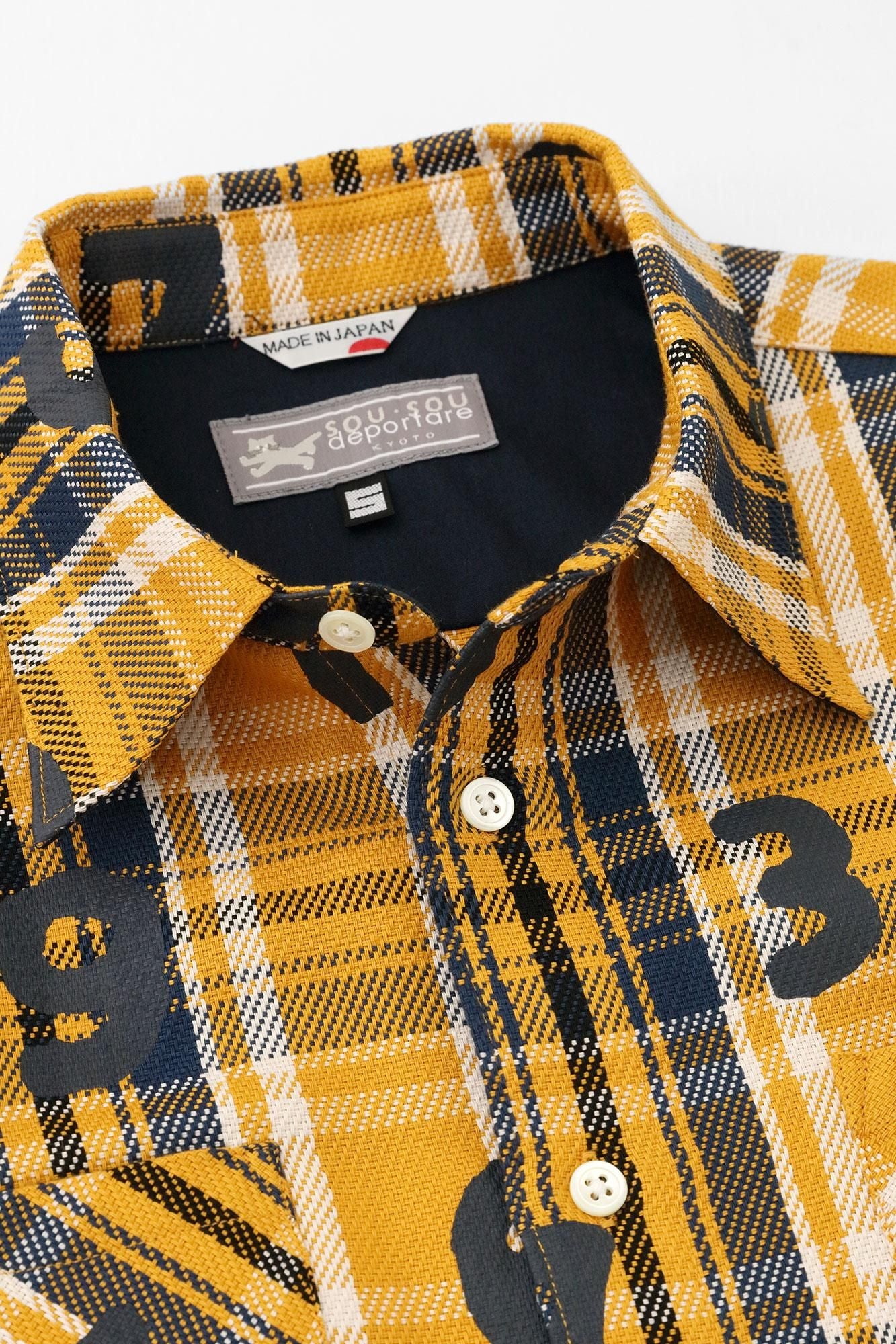 ヘビーツイルチェックシャツ／SO-SU-U 黄金色（こがねいろ）