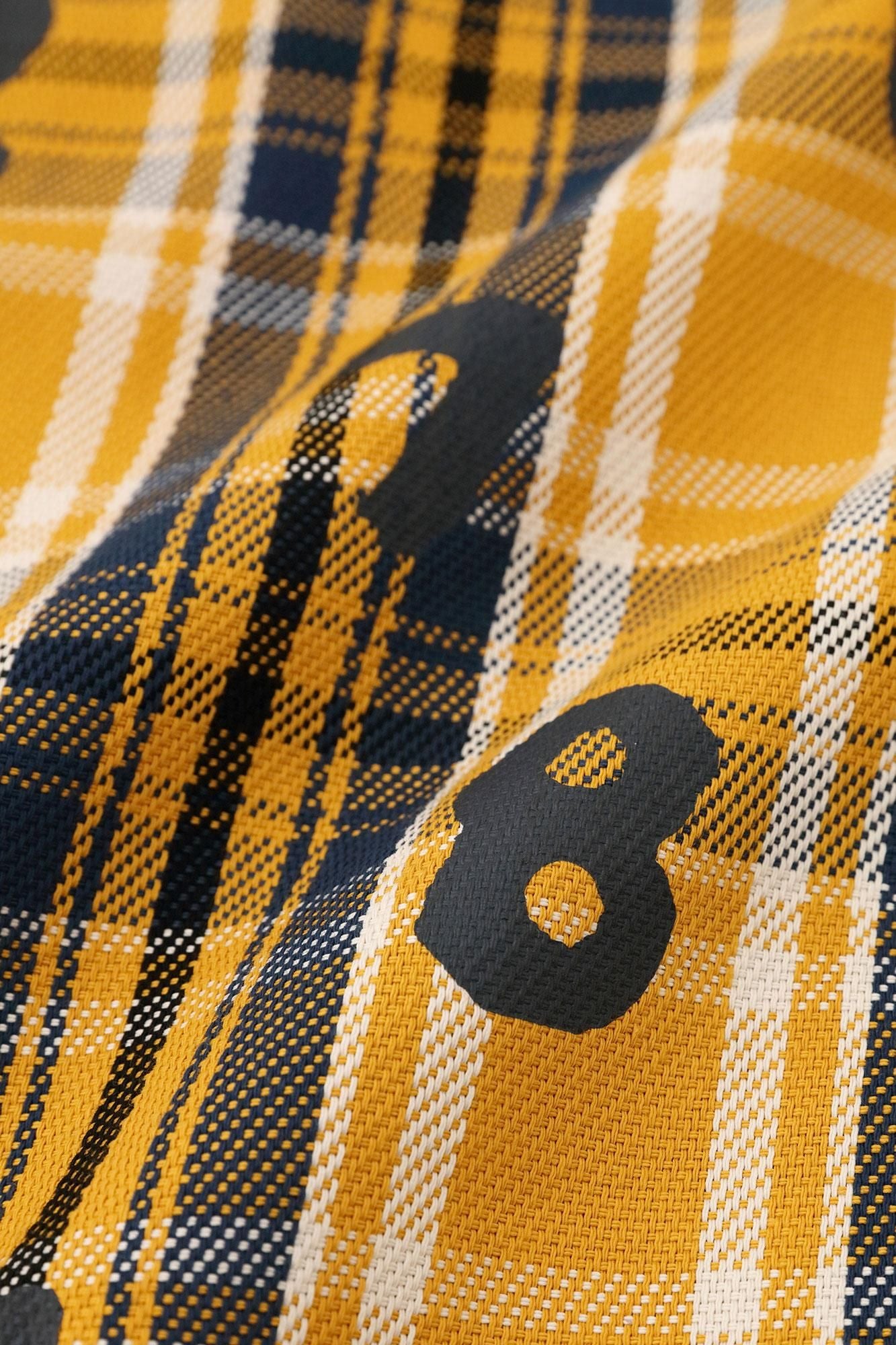 무거운 능직 체크 셔츠/SO-SU-U 노란색