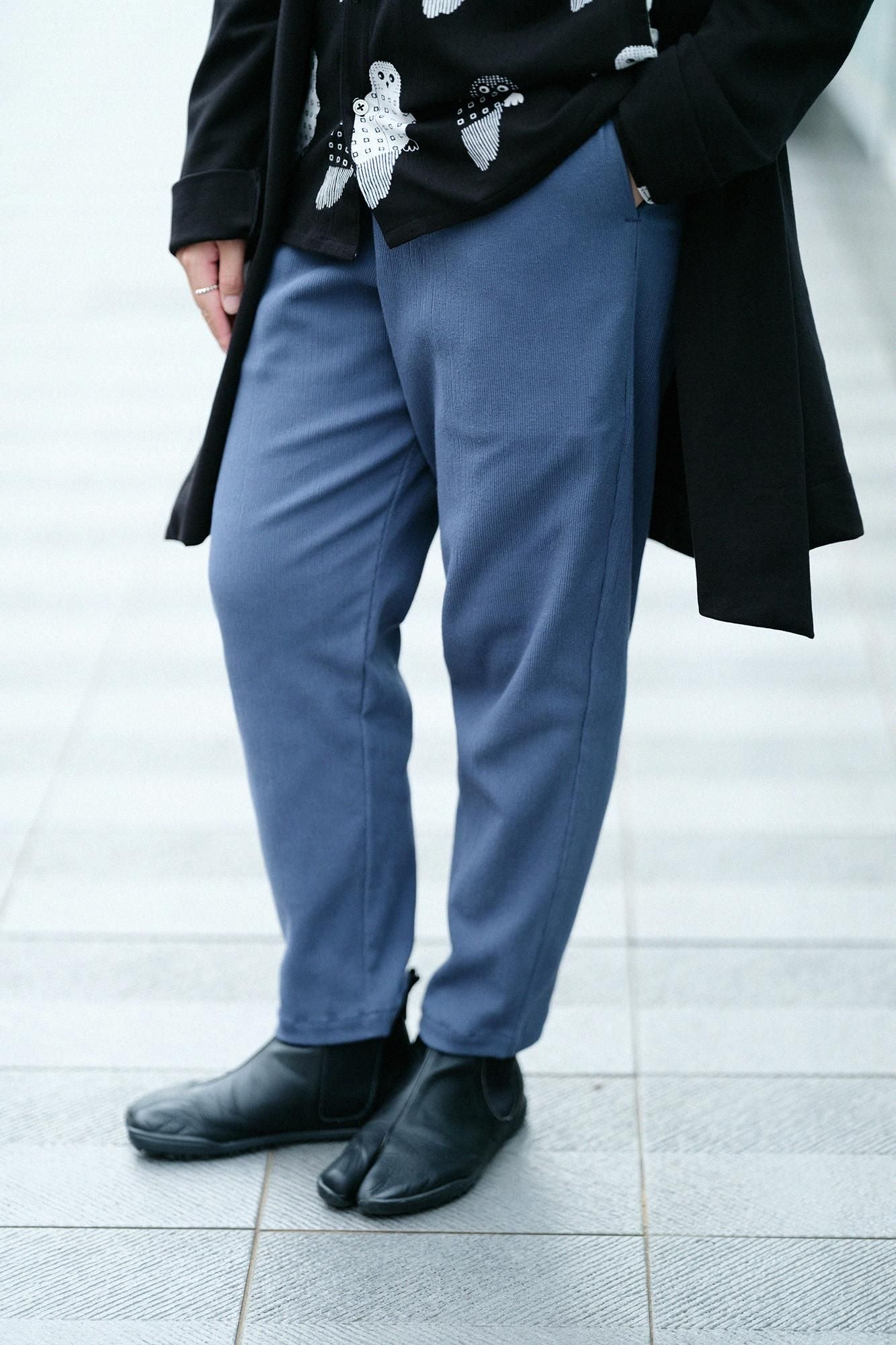 타카시마치지미 20/10 피크 엠보스 이지 테이퍼드 팬츠/고귀한 쥐