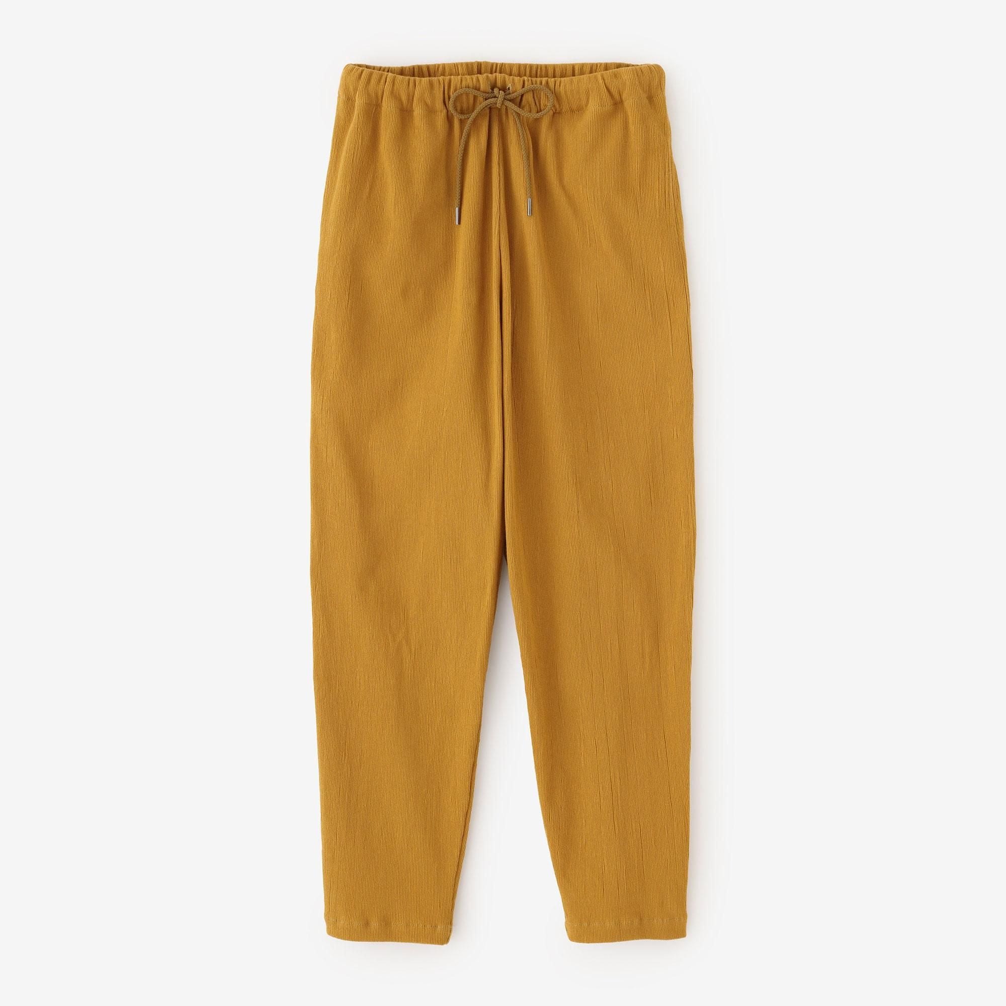 高島縮 20/20 イージーテーパードパンツ／濃鉛（こいなまり）