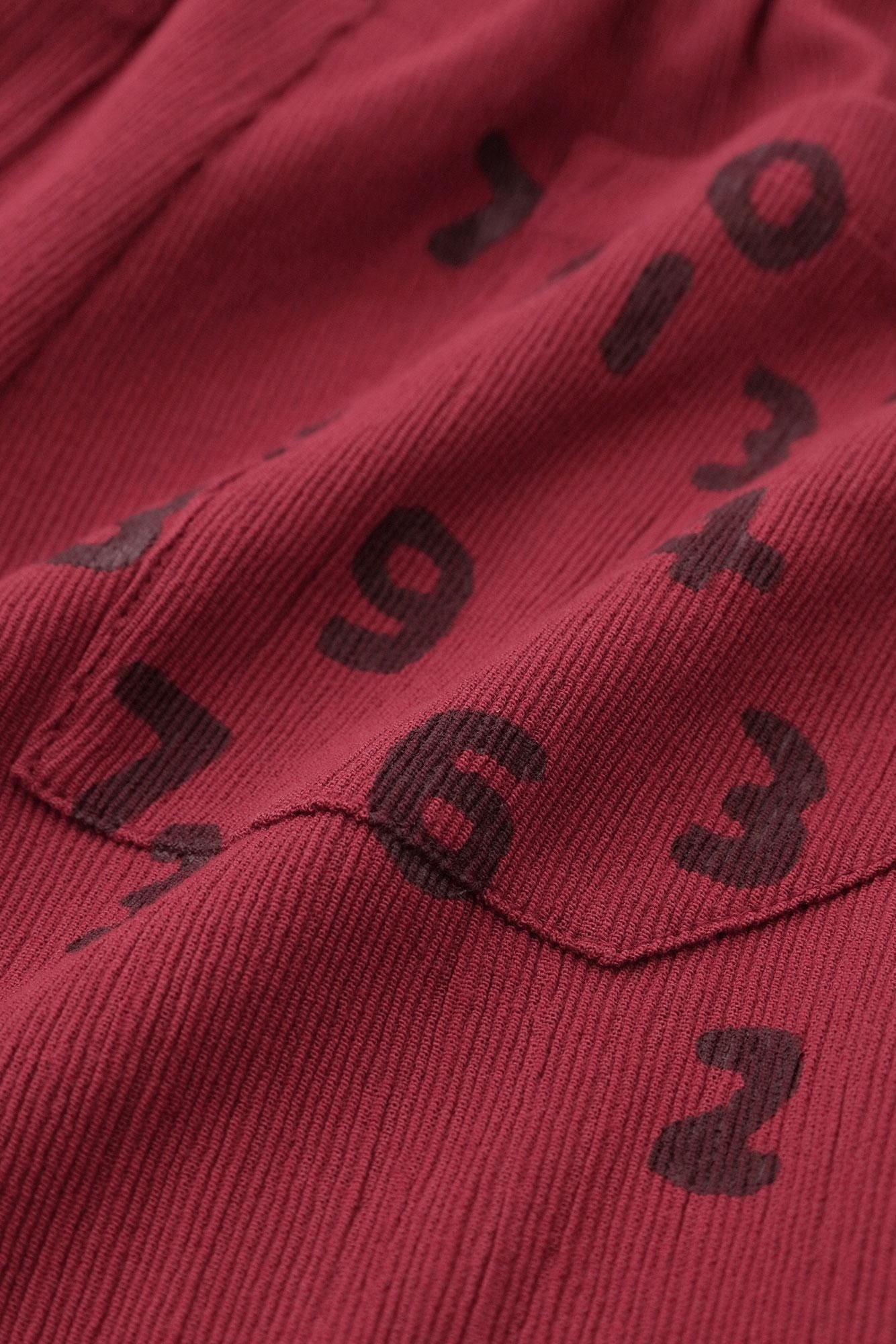 高島縮棉20/10 珠地佈型押加工休閒窄管長褲/Fukasoo