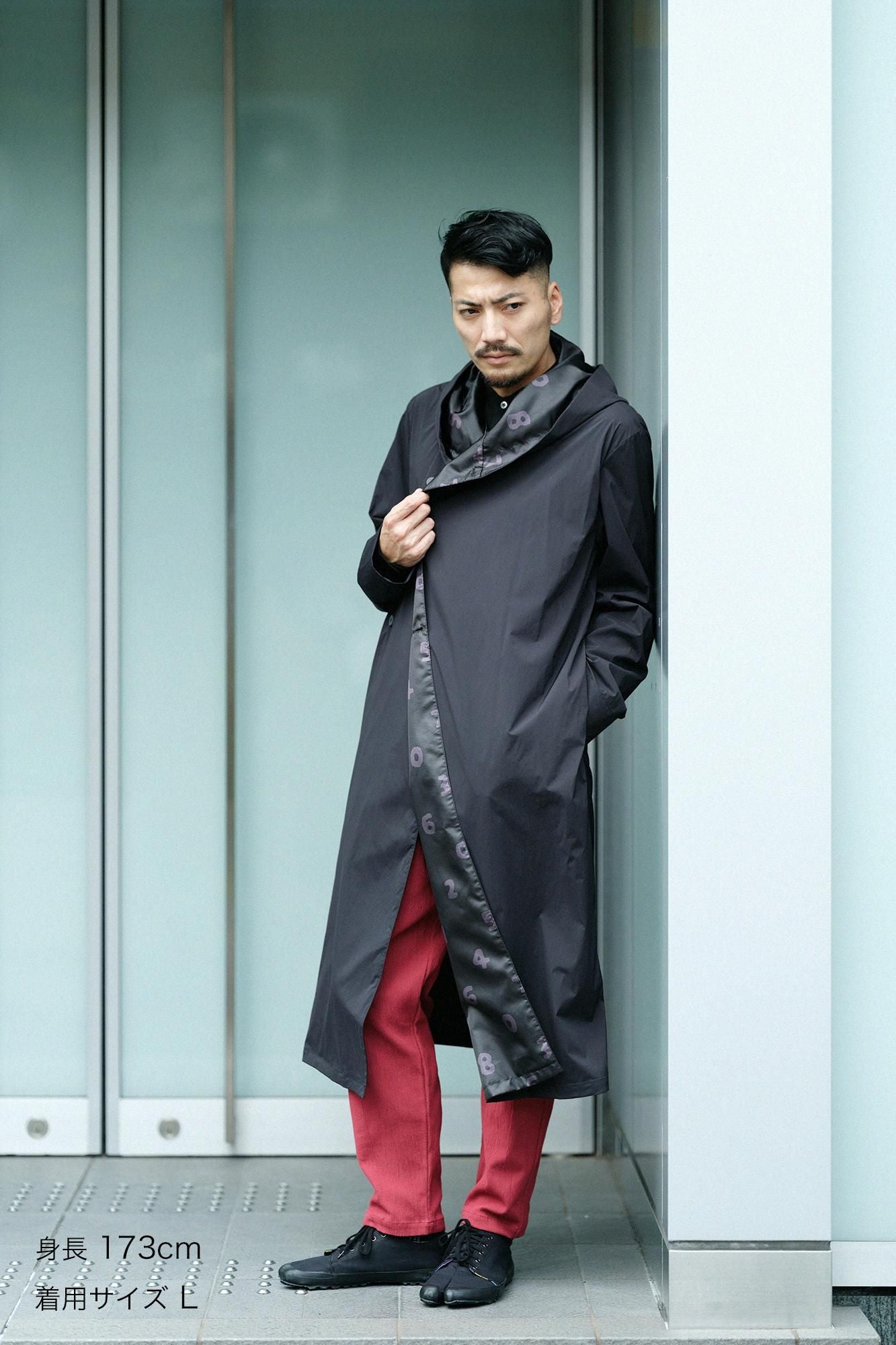 高島縮棉20/10 珠地佈型押加工休閒窄管長褲/Fukasoo