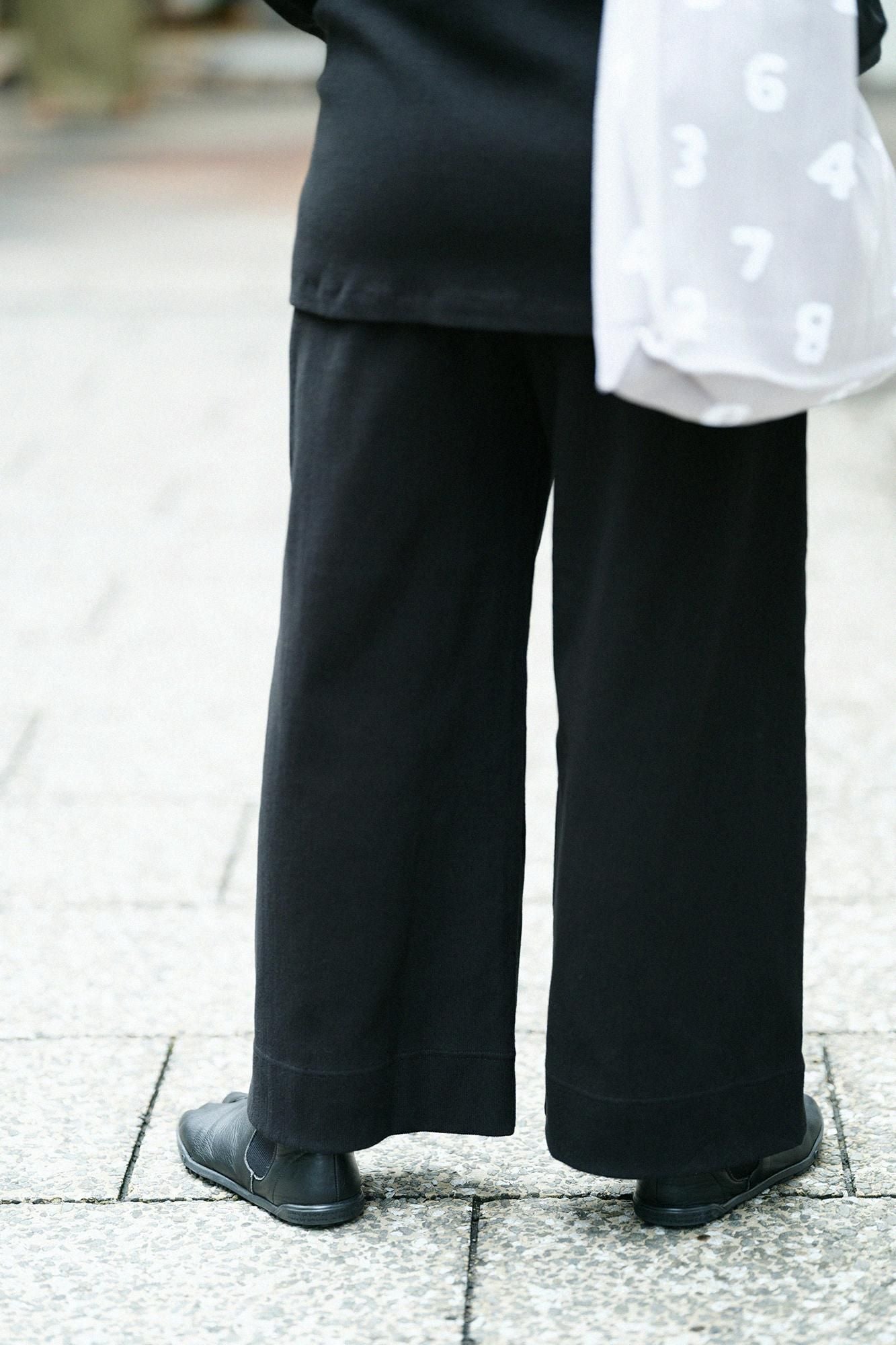 Takashima Jiji 20/10 Piqué-geprägte weite Hose/nasse Farbe