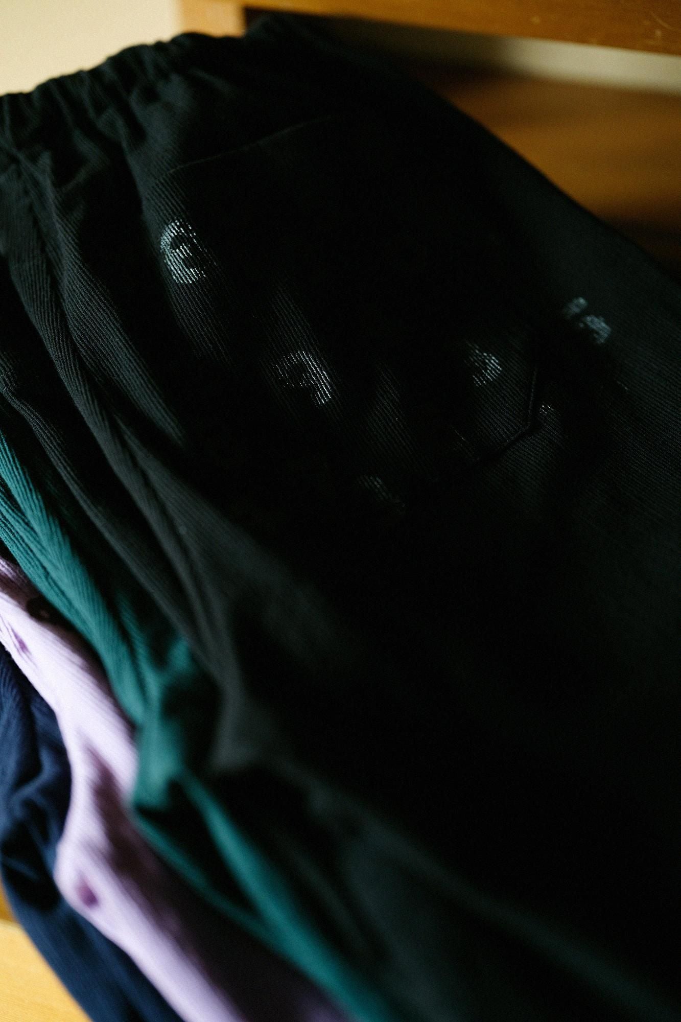 Takashima Jiji 20/10 Piqué-geprägte weite Hose/nasse Farbe