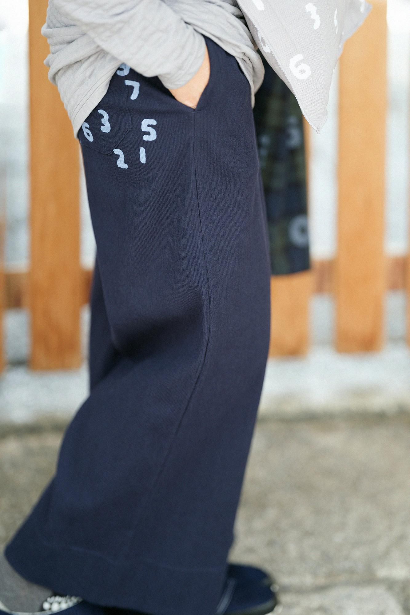 Takashima Jiji 20/10 Pique geprägte weite Hose/Tomekon