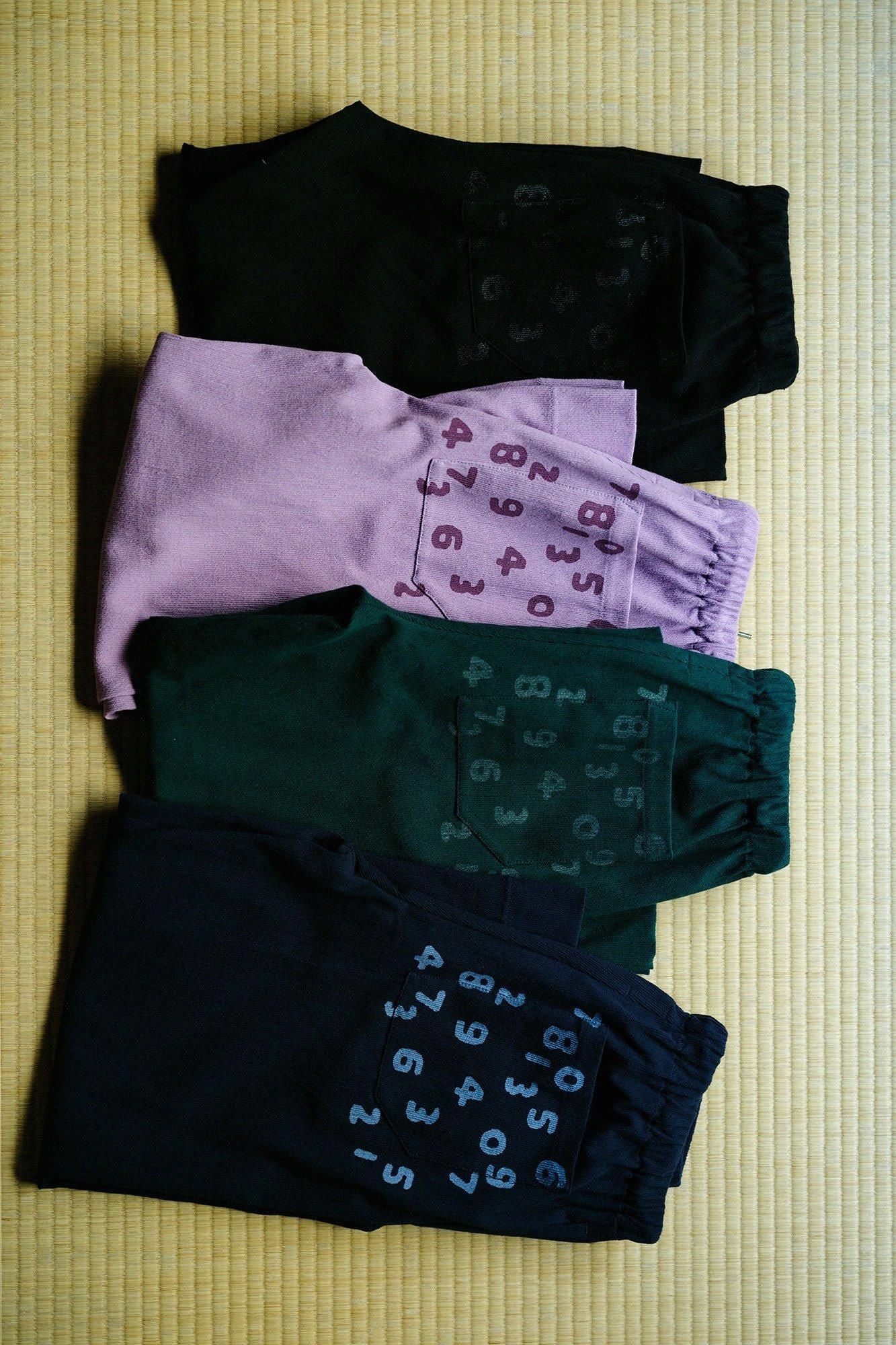 Takashima Jiji 20/10 Pique geprägte weite Hose/Tomekon