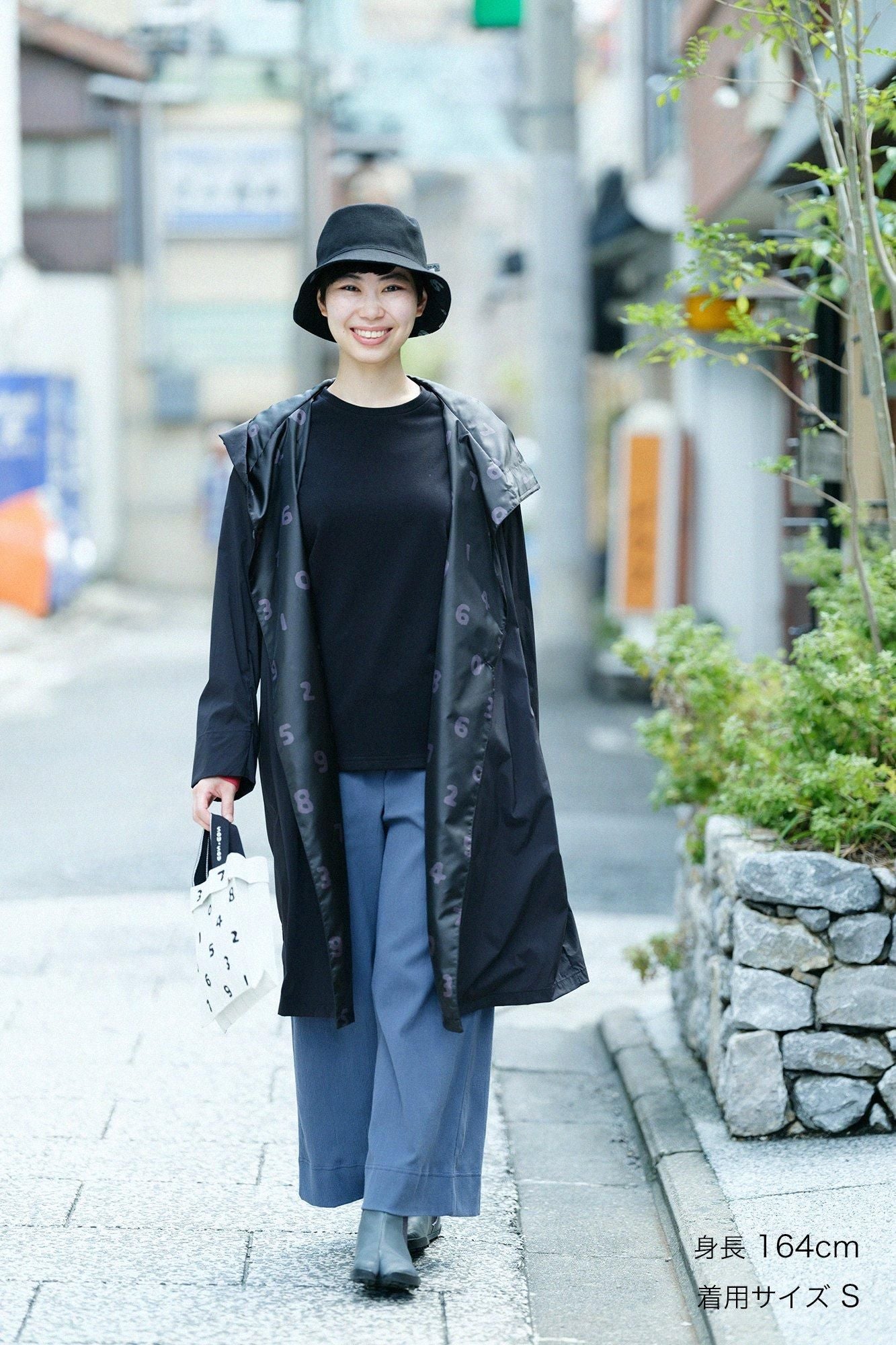 net限定】高島縮 20/10 ピケエンボス ワイドパンツ／貴族鼠（きぞくねず）