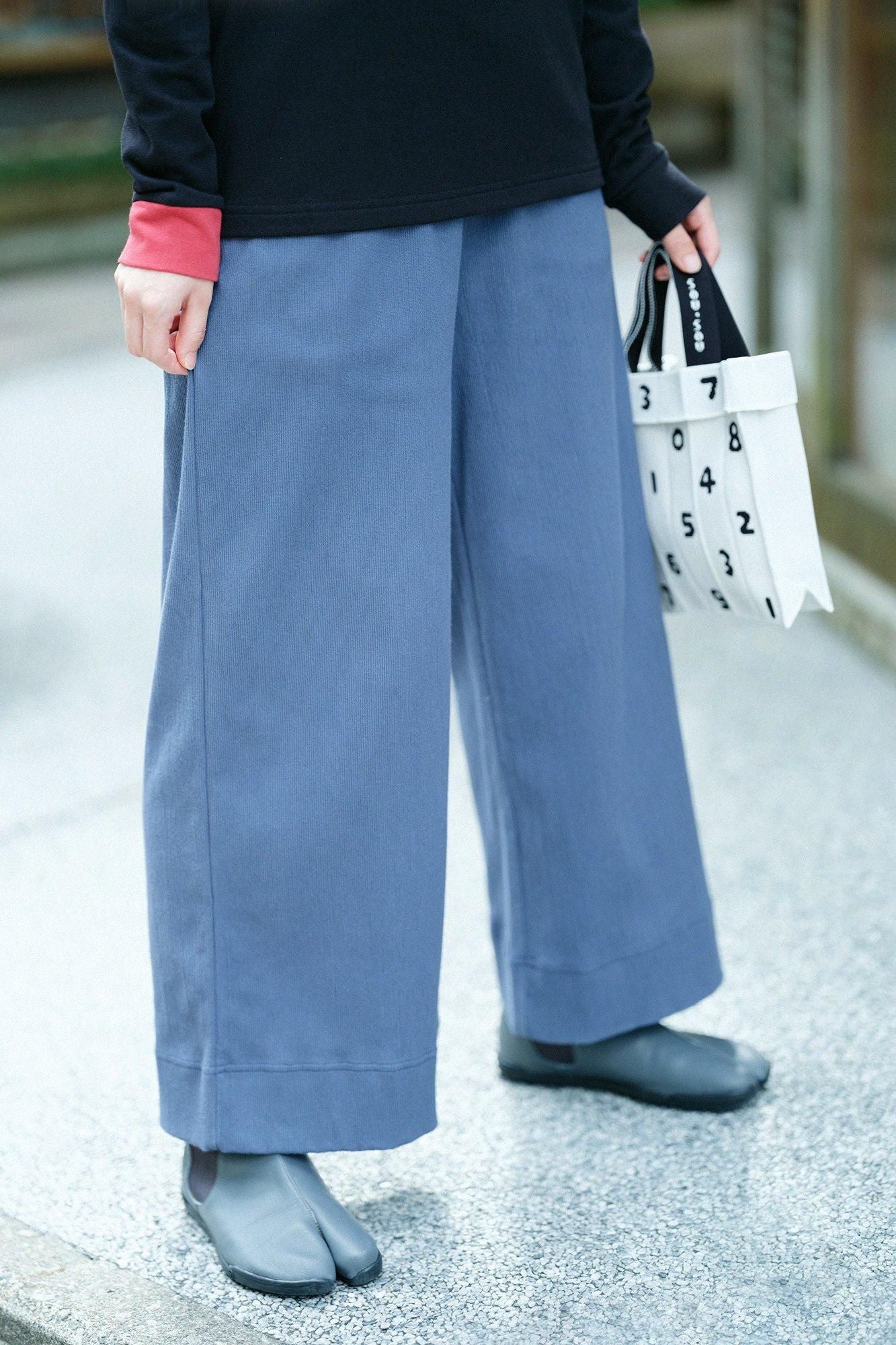 Takashima Jiji 20/10 Piqué-geprägte weite Hose/Kizoku Nezu