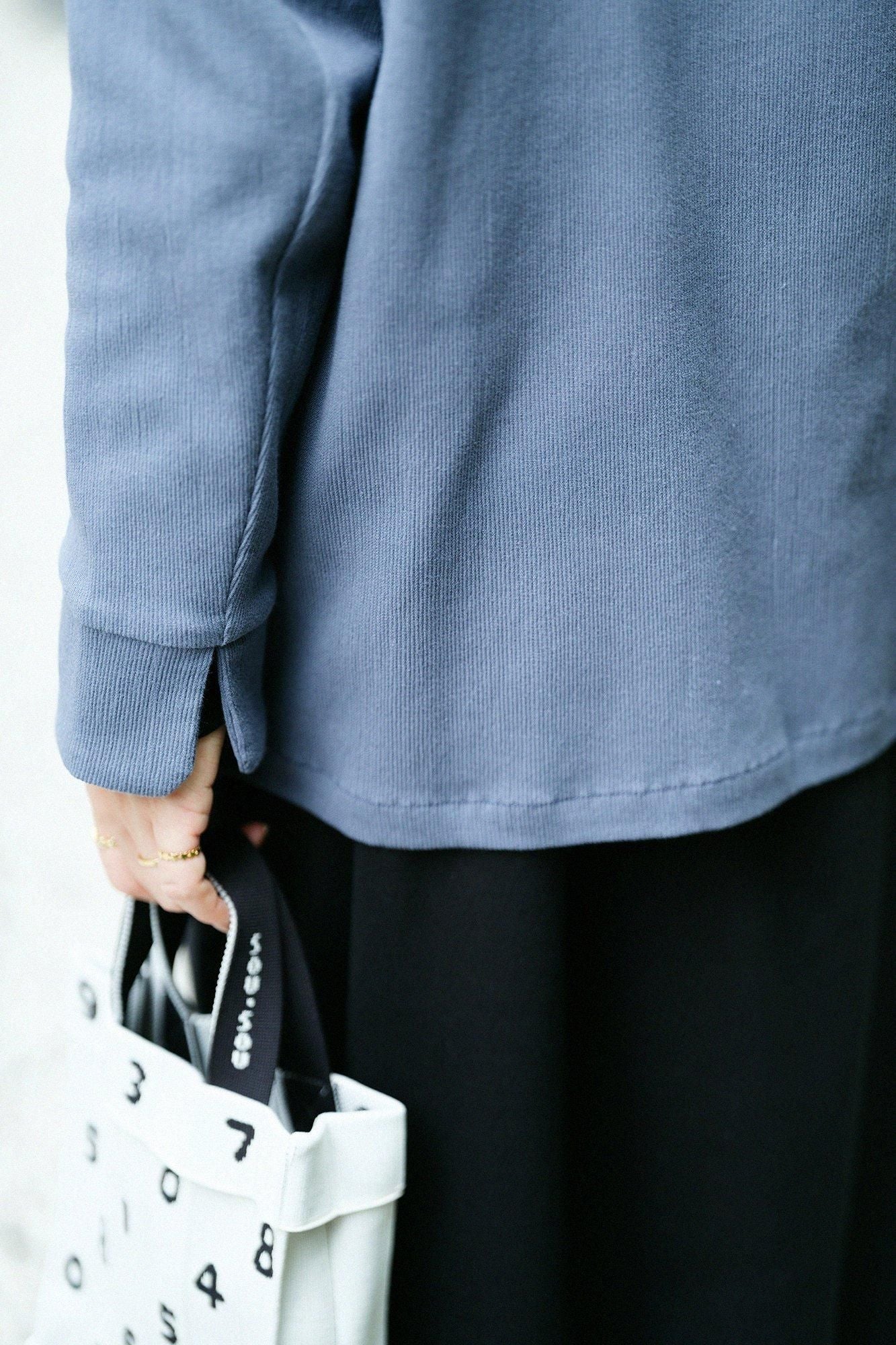 Chizimi Cotton 20/10 Emboss Processed Collar Jacket / Purplish Grey