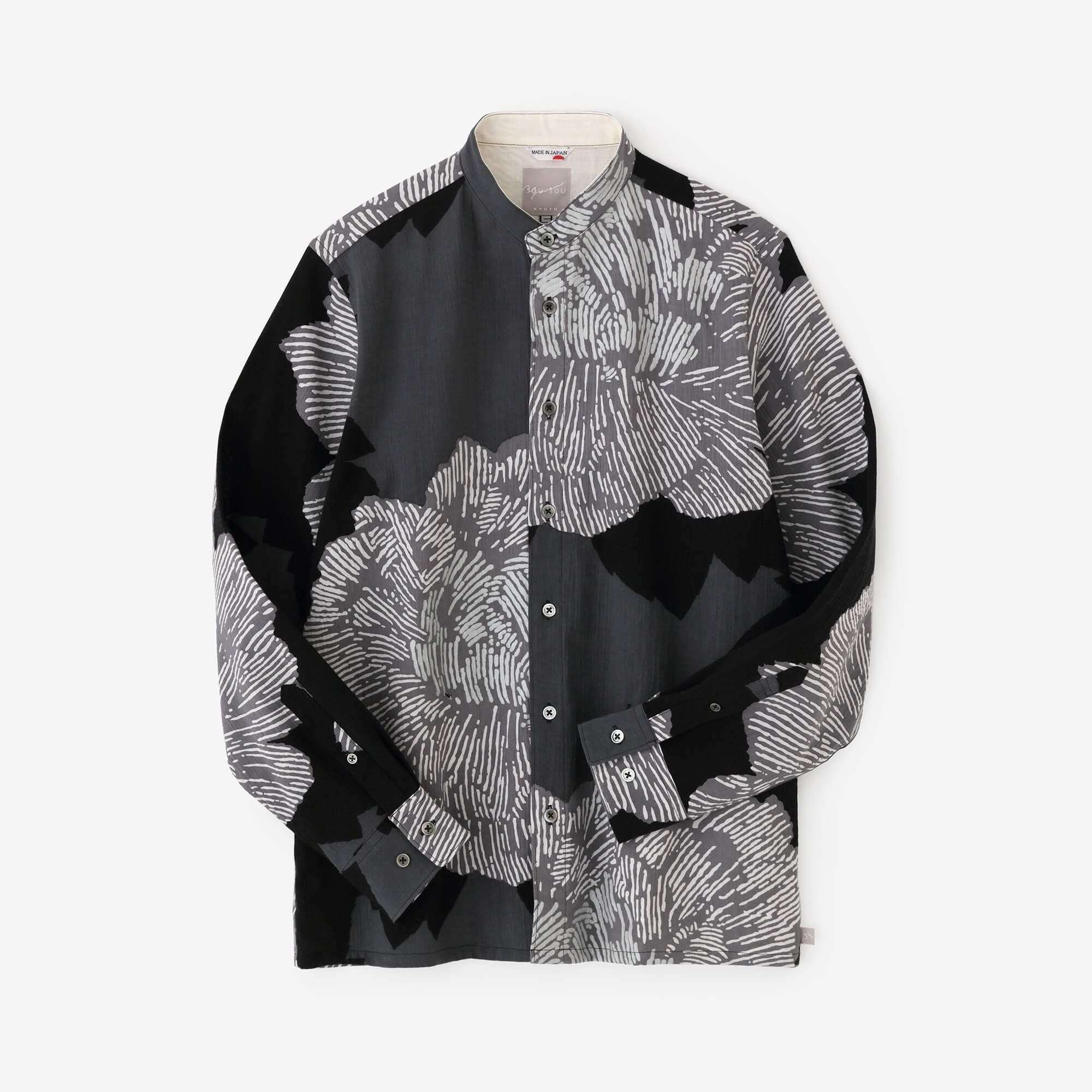 Chizimi Cotton 20/20 Long-sleeved Shirt SP／Peony(shaminds old time withbake)