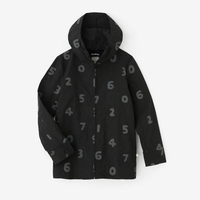 防潑水強撚蜜桃絨連帽外套/ SO-SU-U十數黑色