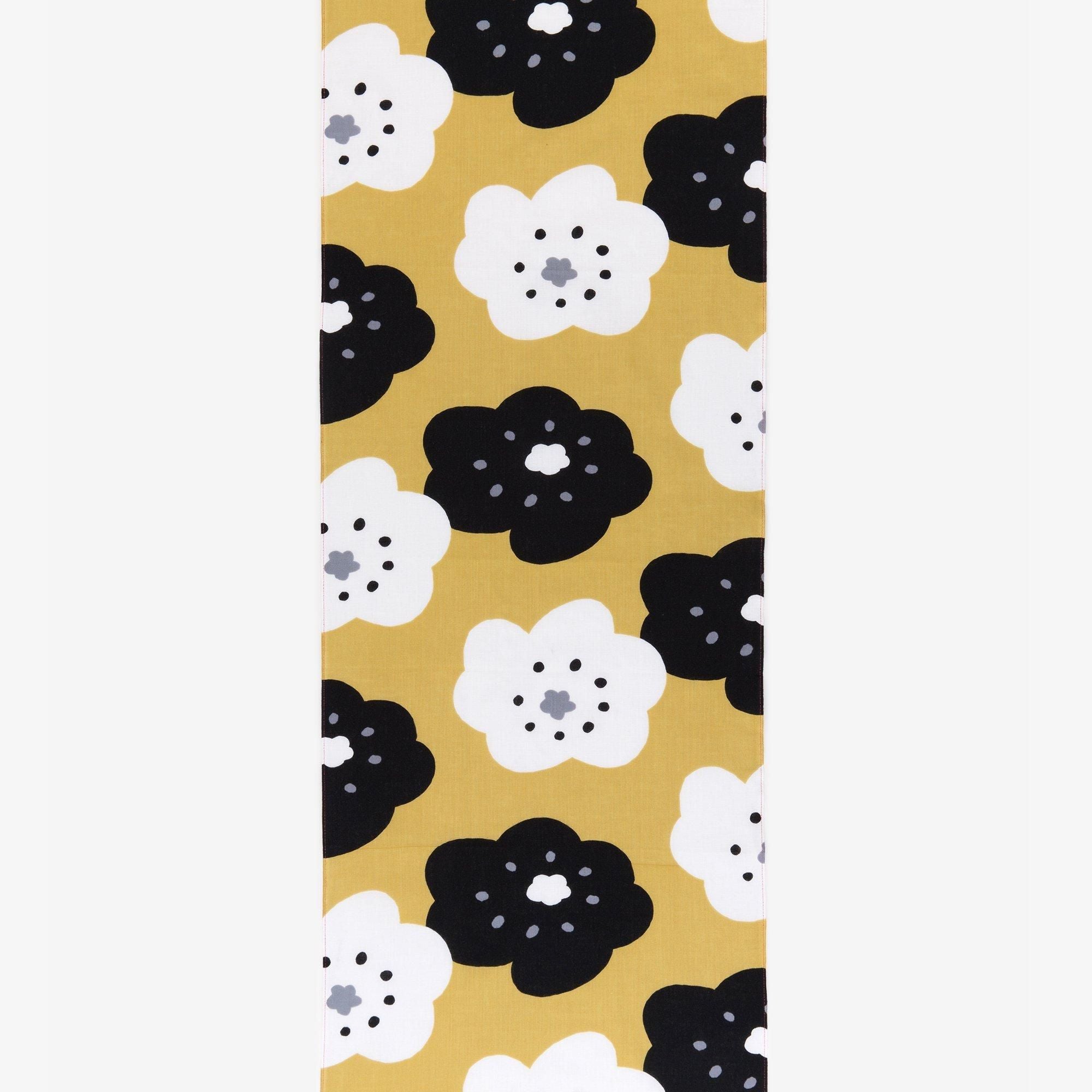 用手出售的纺织品（iSe棉花tenugui） /微笑，小的芥末颜色（karashiro）<50cm>