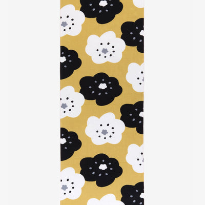 Textile  (Ise-momen cottoncotton Handkerchief）／Smile Small Mustard Color（presentswhite）＜50cm＞