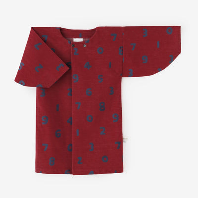 ●燈芯絨圓弧袖貫頭衣／SO-SU-U 十數 紅色