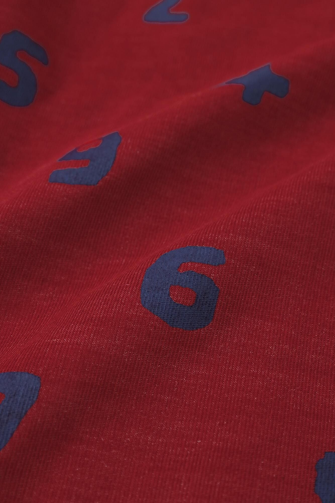 ●燈芯絨圓弧袖貫頭衣／SO-SU-U 十數 紅色