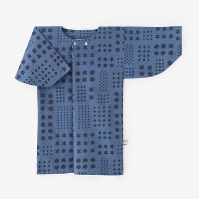 ●燈芯絨圓弧袖貫頭衣／大雪山 淡藍色