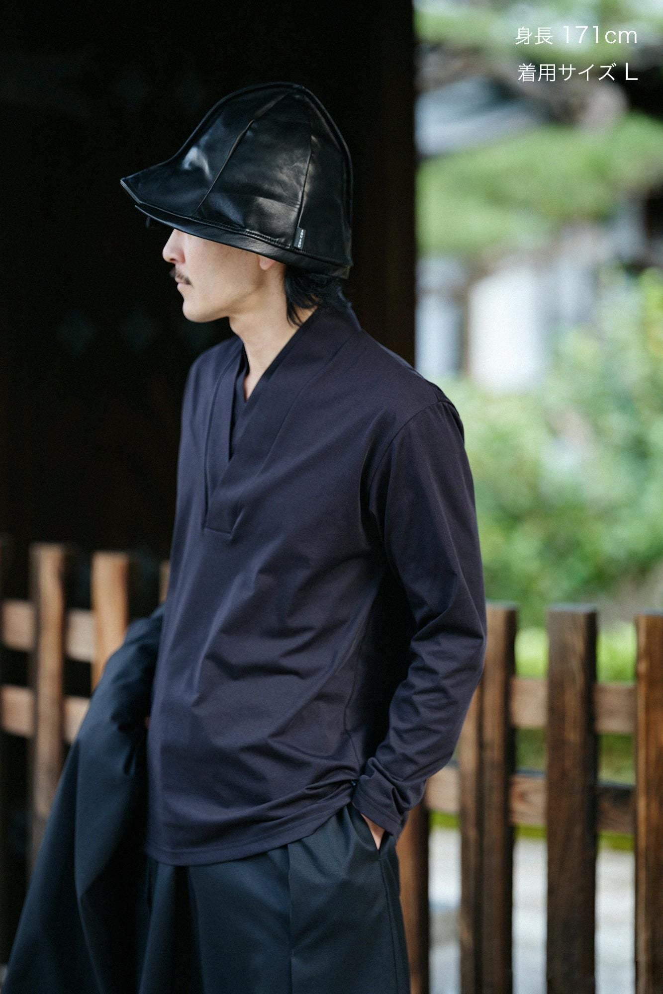 110双 超長綿（ちょうちょうめん） 半衿狭風靡（はんえりせばふうび）／濡羽色（ぬればいろ）