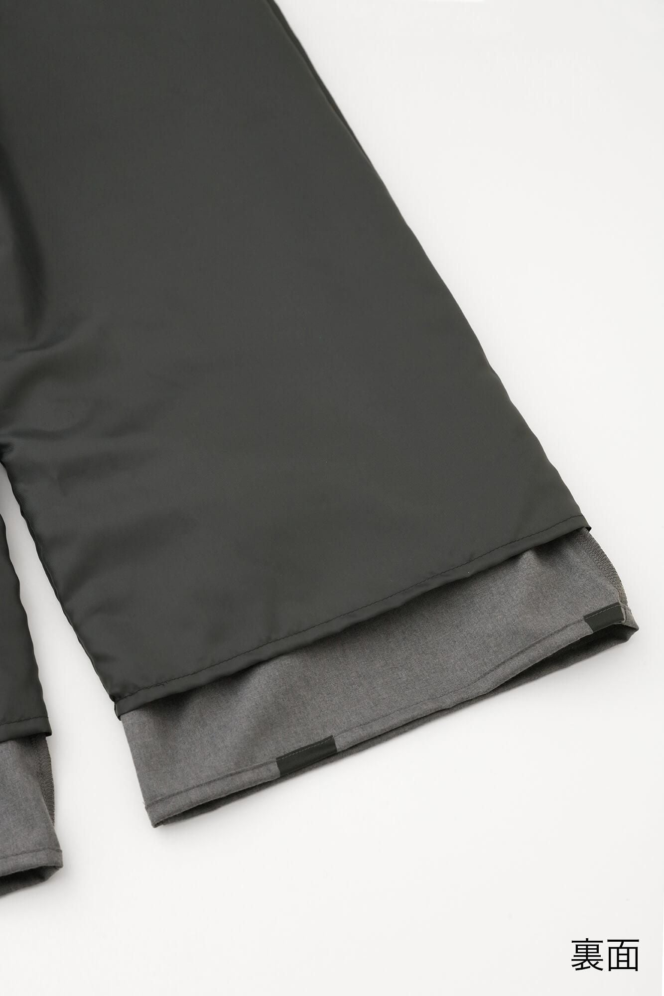 梳毛 和服褲裝／閃電形 深灰色