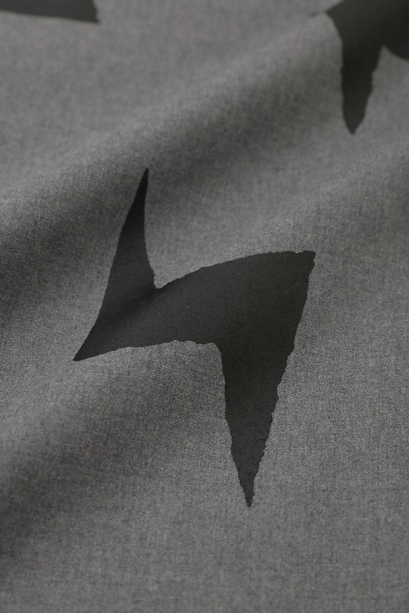 梳毛 和服褲裝／閃電形 深灰色