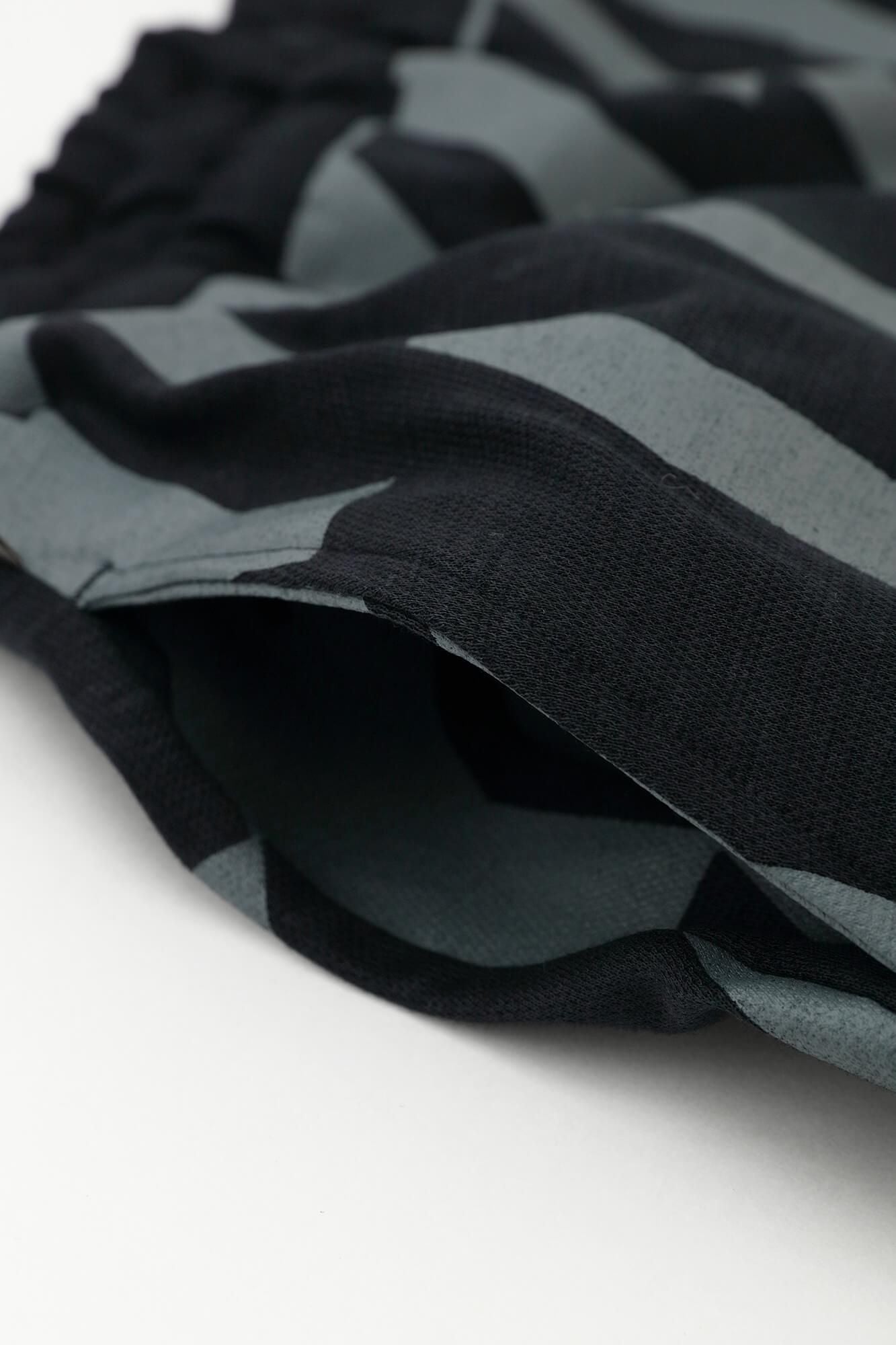 蜂巢針織大文字山 飛鼠褲黑藍色漸段