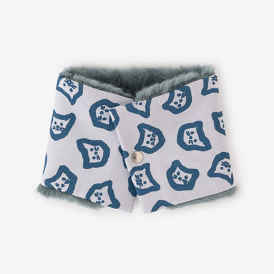 ●雙面用 BIKE短圍巾 KIDS／小貓處處 灰色