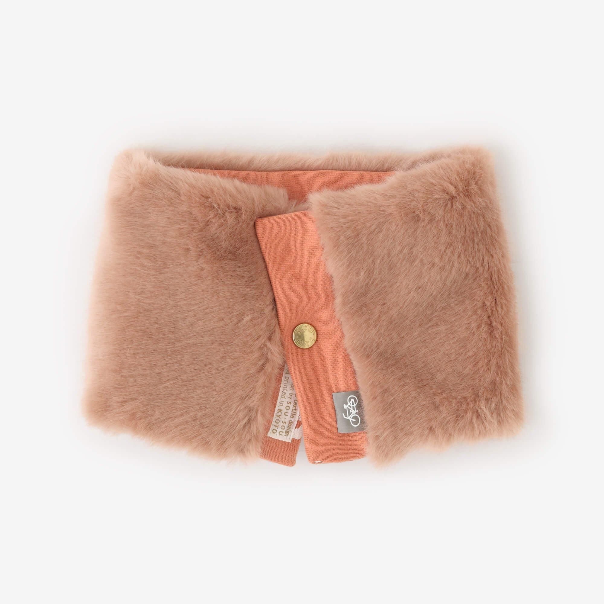 ●雙面用 BIKE短圍巾 KIDS／貓 賽跑 橙色