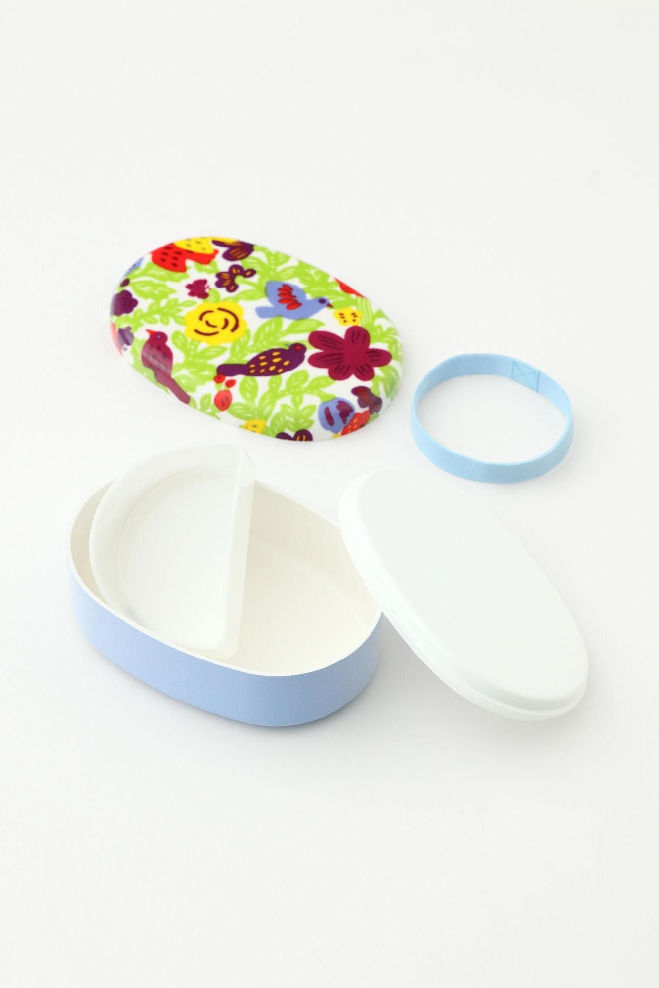 SOU・SOU×POKETLE Fabric Pasted Bento Lunch Box Oval /Birds