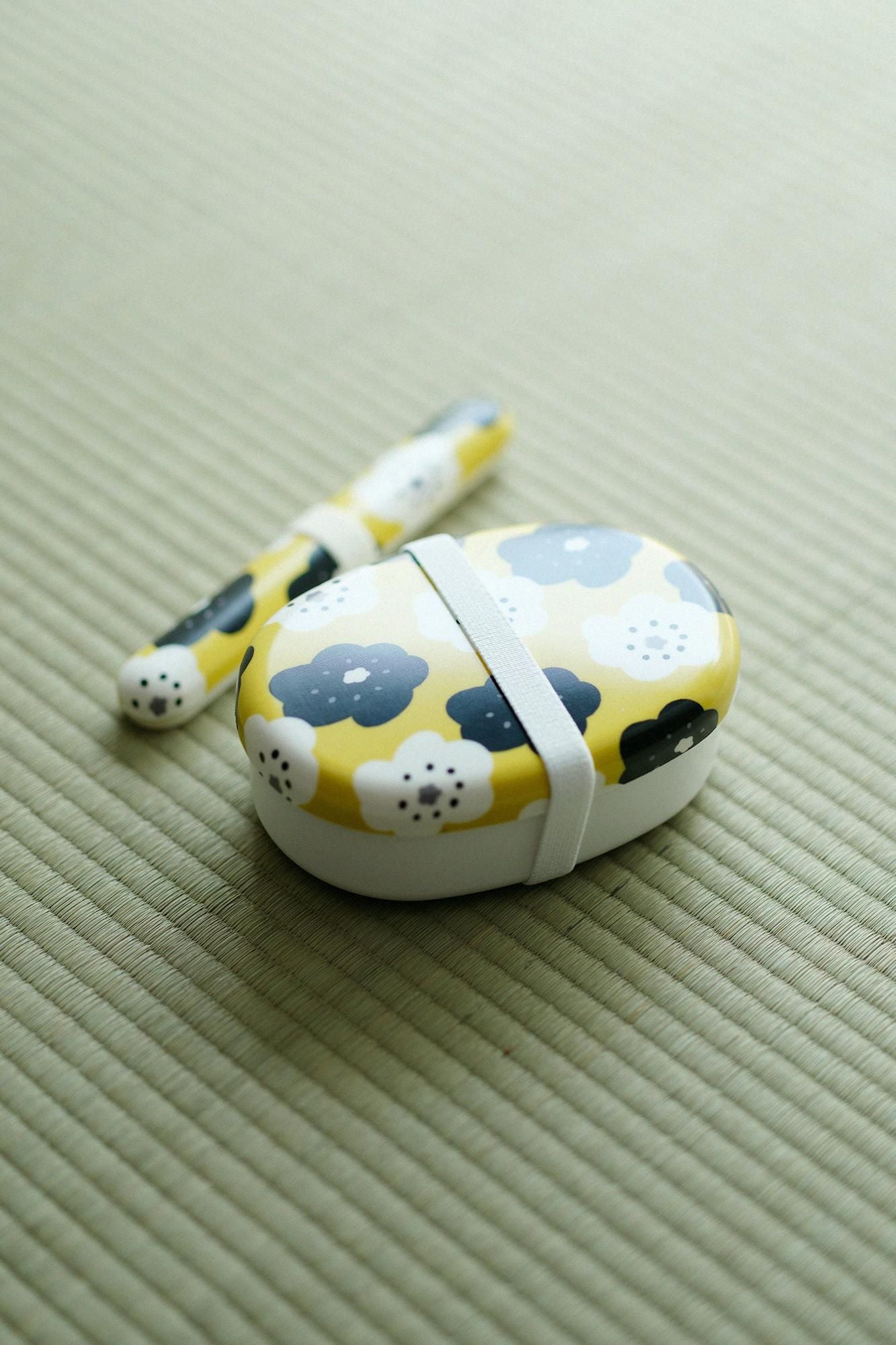 SOU・SOU×POKETLE Fabric Pasted Bento Lunch Box Oval / Smile