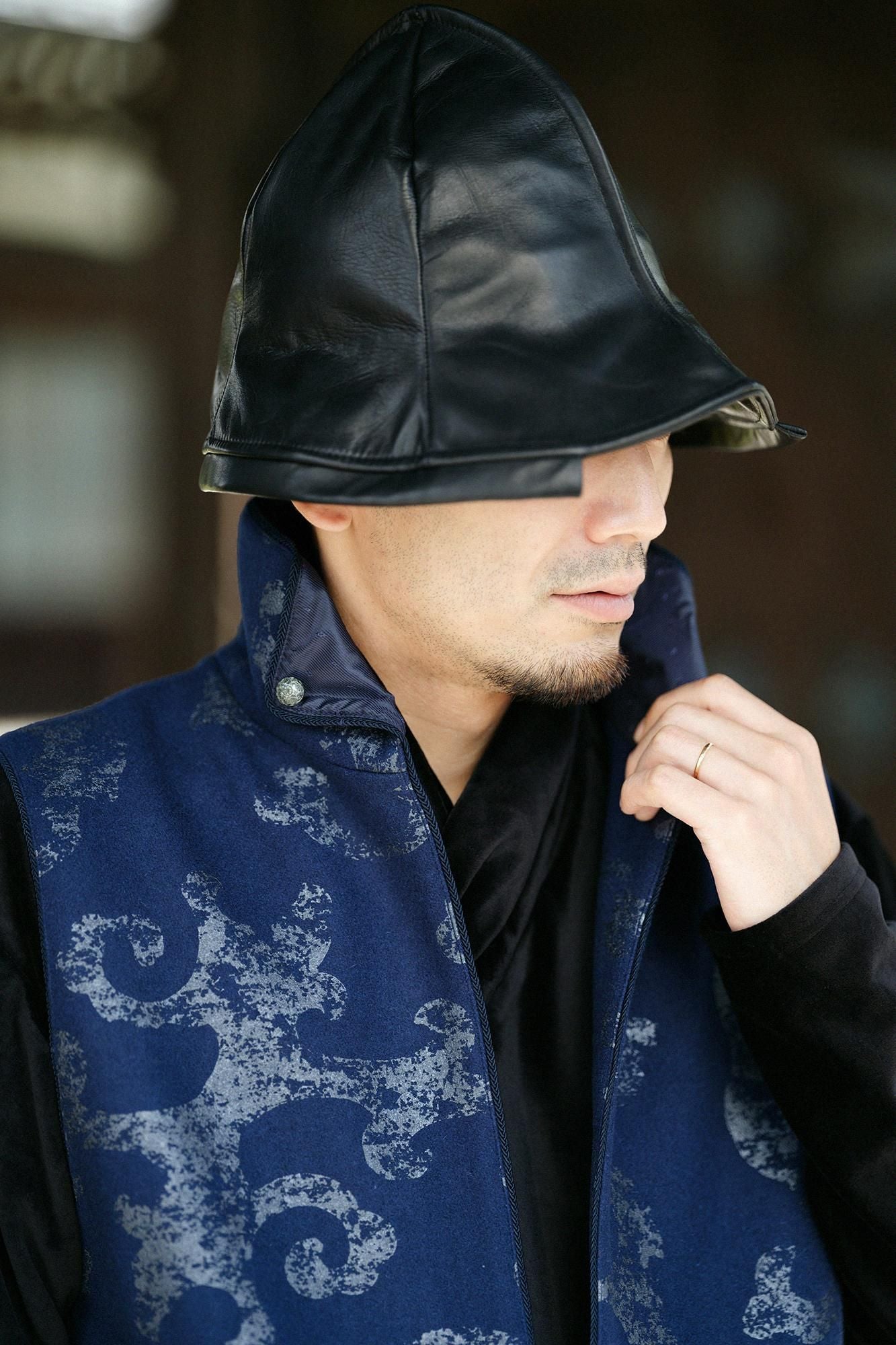 羊毛麥爾登陣羽織/怒濤 時代寶藍色