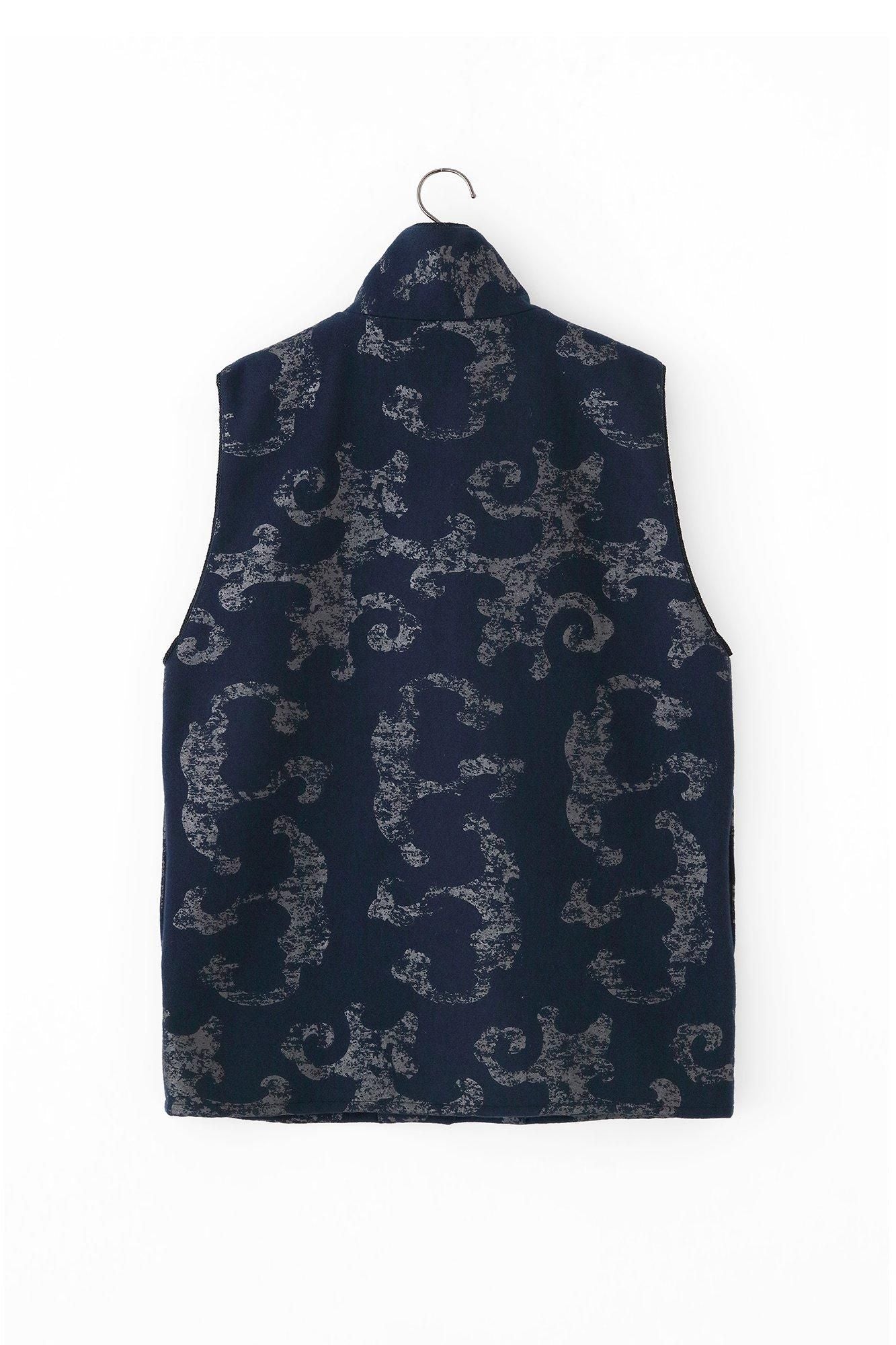 羊毛麥爾登陣羽織/怒濤 時代寶藍色